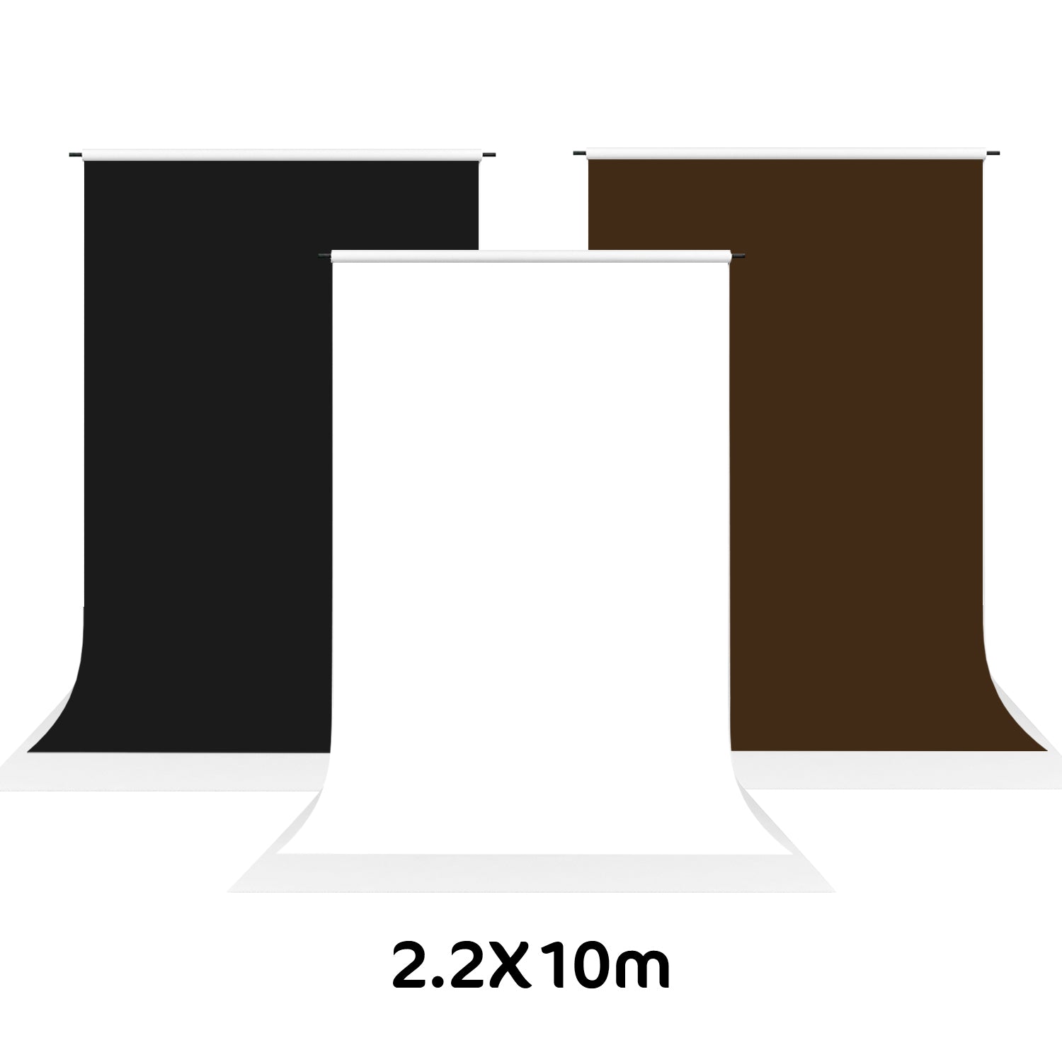 Kate Blanc Noir Brun 3 Fond de Papier Sans Couture pour la photographie - Kate Backdrop FR