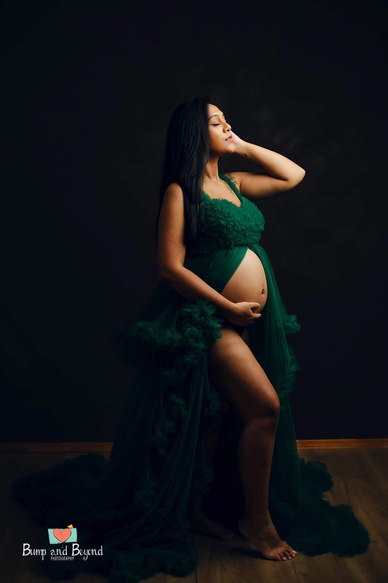 Offres Éclair #1 Kate Asymétrique Sans manches Maille Maternité Robe pour Séance Photo - Kate Backdrop FR