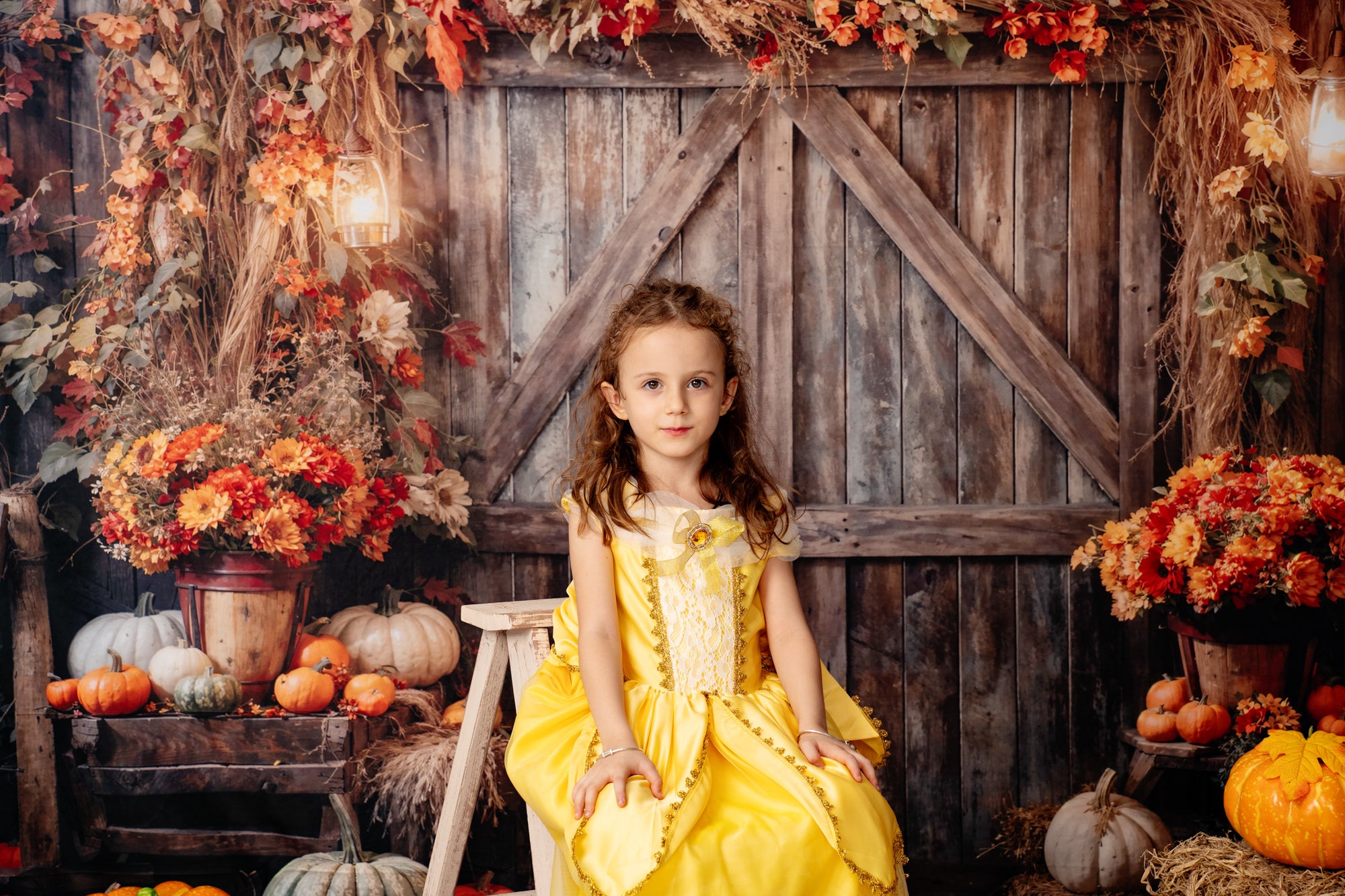 Kate Automne Feuilles Grange rétro Toile de fond conçu par Emetselch - Kate Backdrop FR