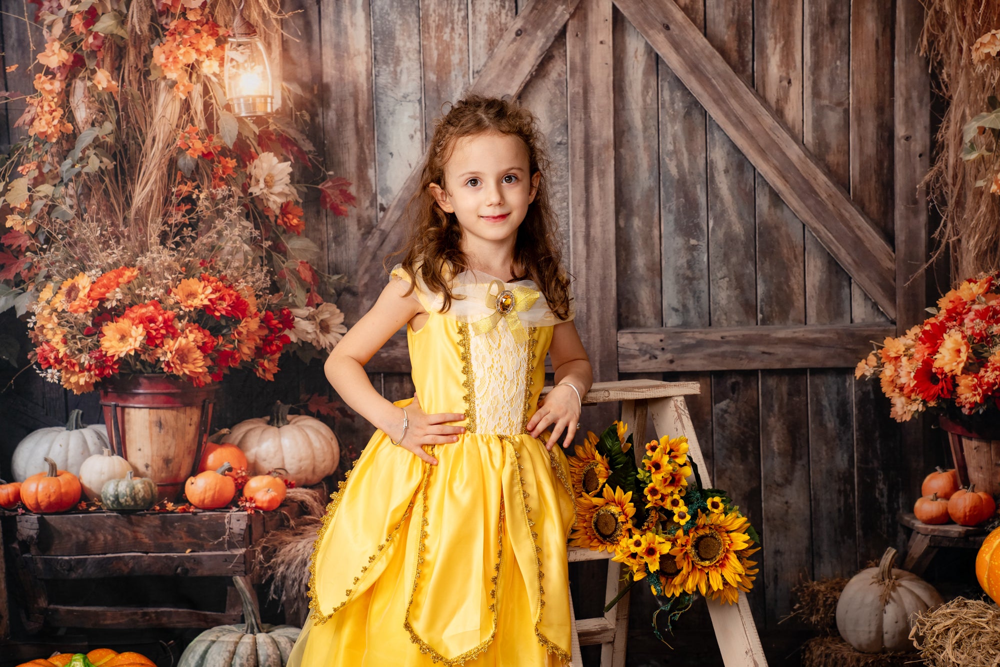 Kate Automne Feuilles Grange rétro Toile de fond conçu par Emetselch - Kate Backdrop FR