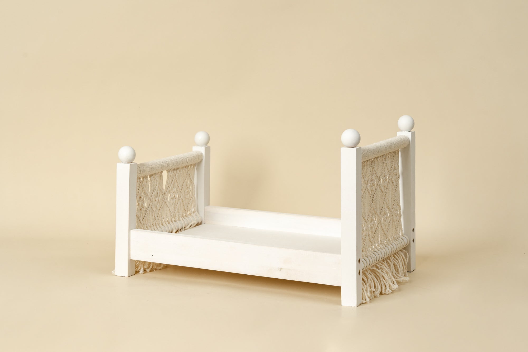 Kate Nouveau née Blanc Lit en Bois Bohème Accessoires de photographie