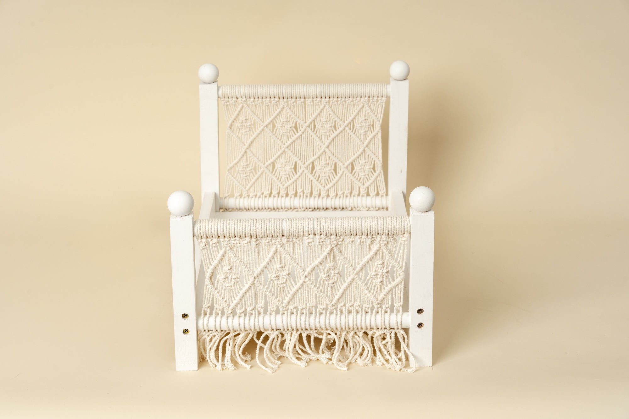 Kate Nouveau née Blanc Lit en Bois Bohème Accessoires de photographie
