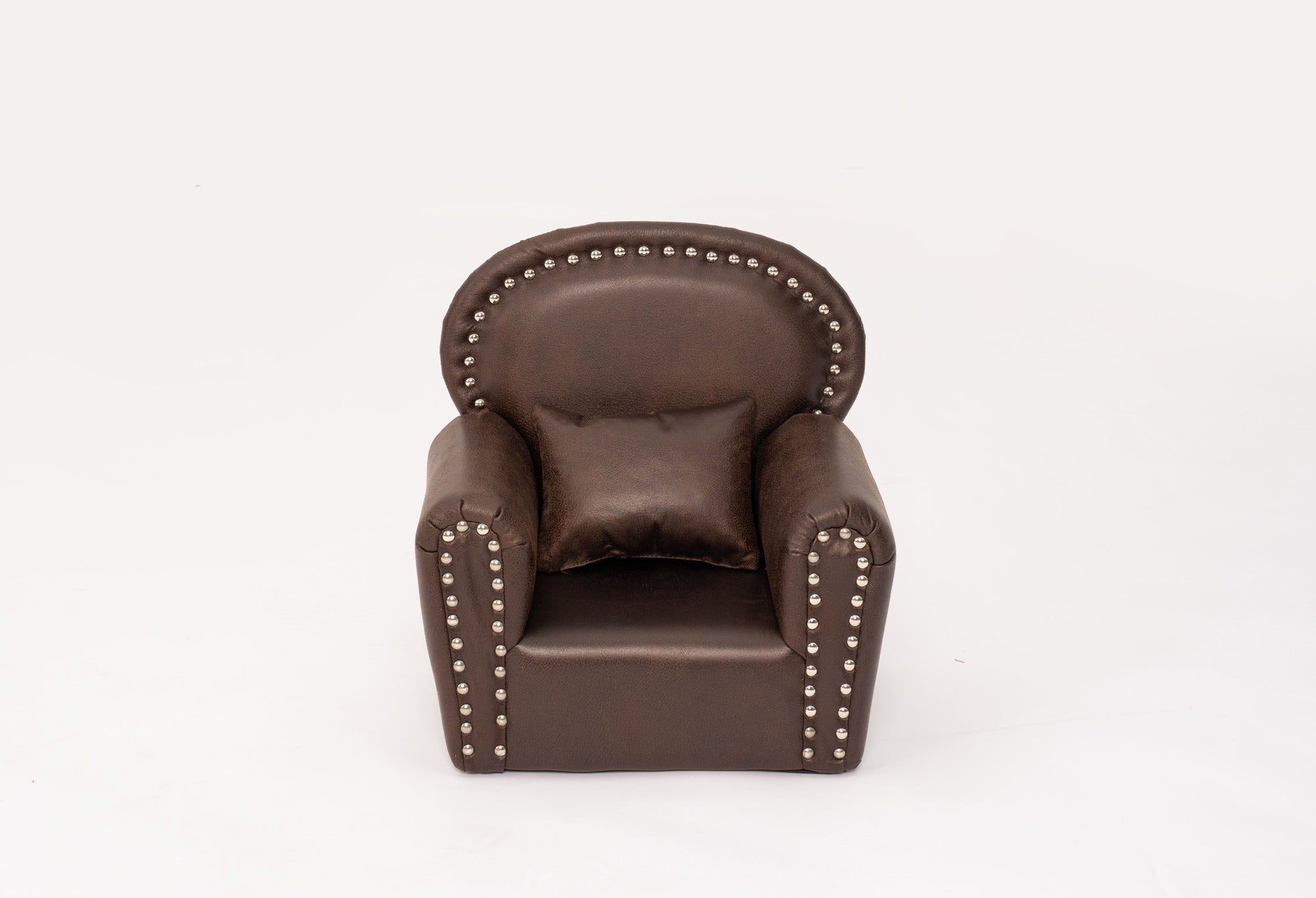 Kate Brun Mini Fauteuil avec Rivet Nouveau-né Accessoires de Photographie - Kate Backdrop FR