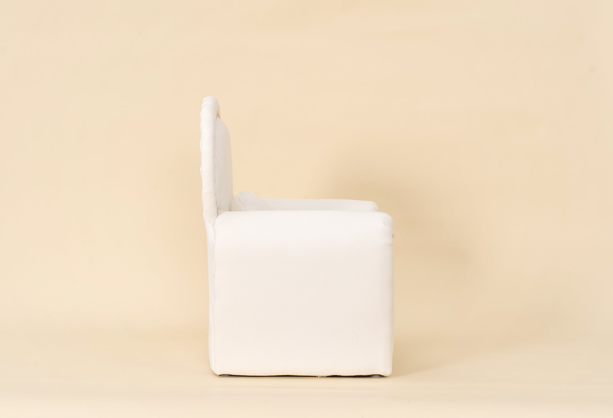 Kate Blanc Mini Fauteuil en tissu avec Rivet Nouveau-né Accessoires de Photographie - Kate Backdrop FR