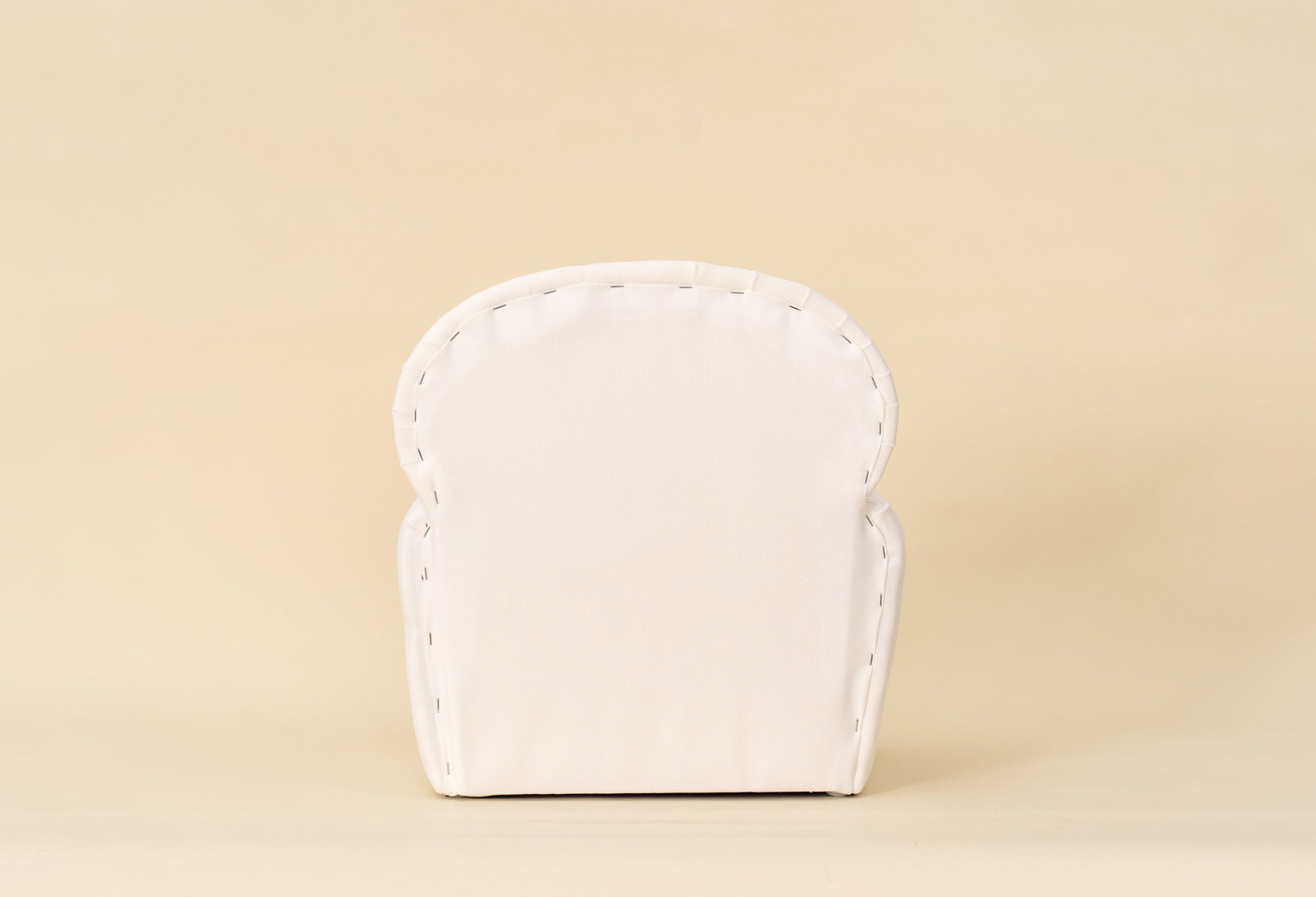 Kate Blanc Mini Fauteuil en tissu avec Rivet Nouveau-né Accessoires de Photographie - Kate Backdrop FR