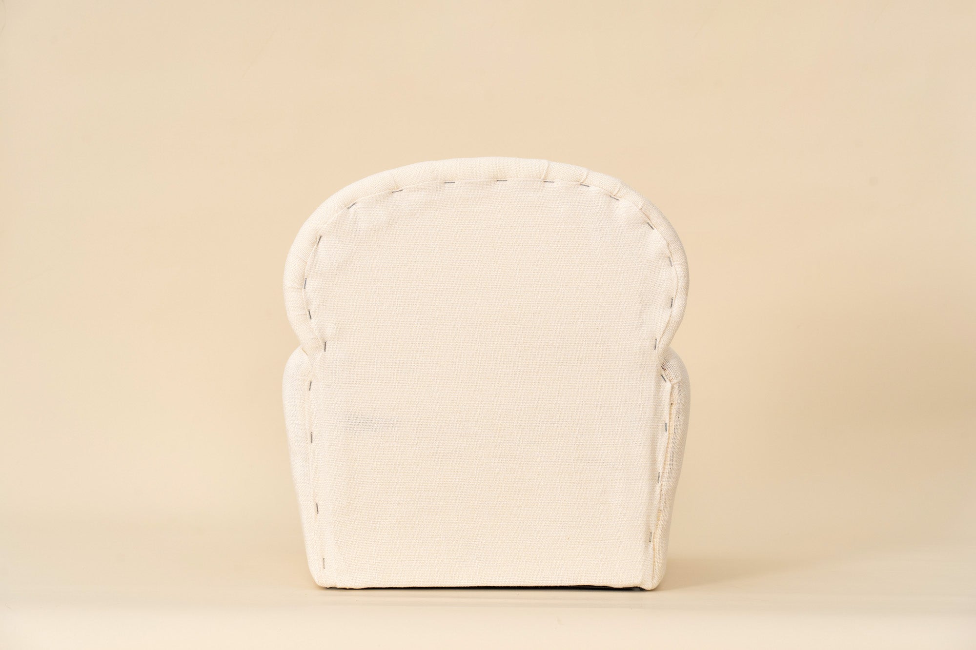 Kate Beige Mini Fauteuil en tissu avec Rivet Nouveau-né Accessoires de Photographie - Kate Backdrop FR