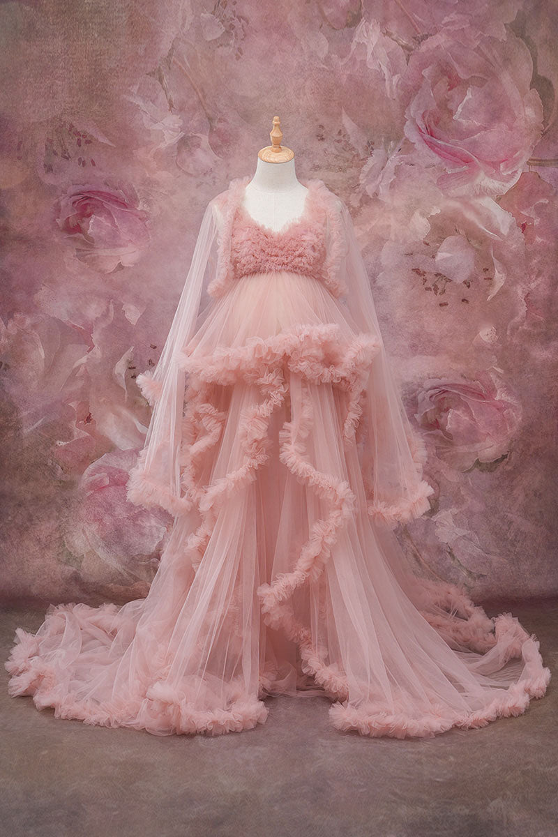 Offres Éclair #1 Kate Asymétrique Sans manches Maille Maternité Robe pour Séance Photo - Kate Backdrop FR