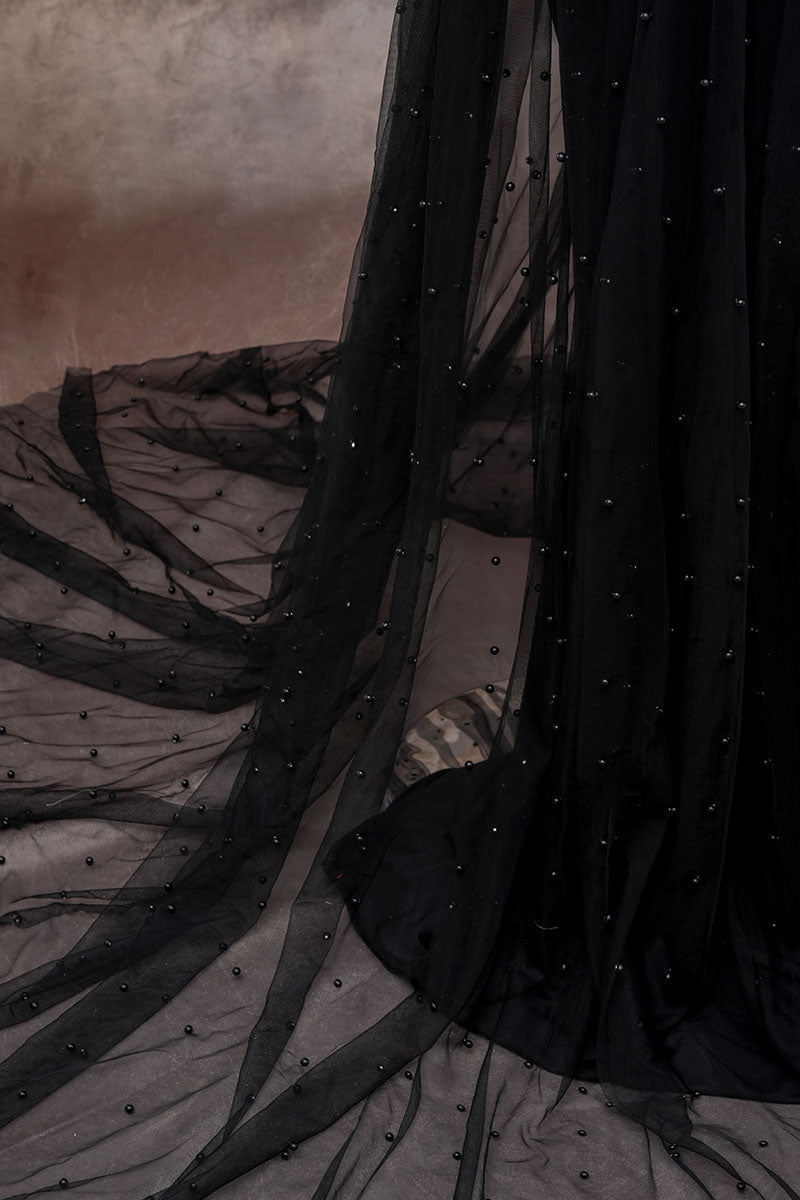 Kate Maille Manches longues Élégant Maternité Robe pour Séance Photo - Kate Backdrop FR