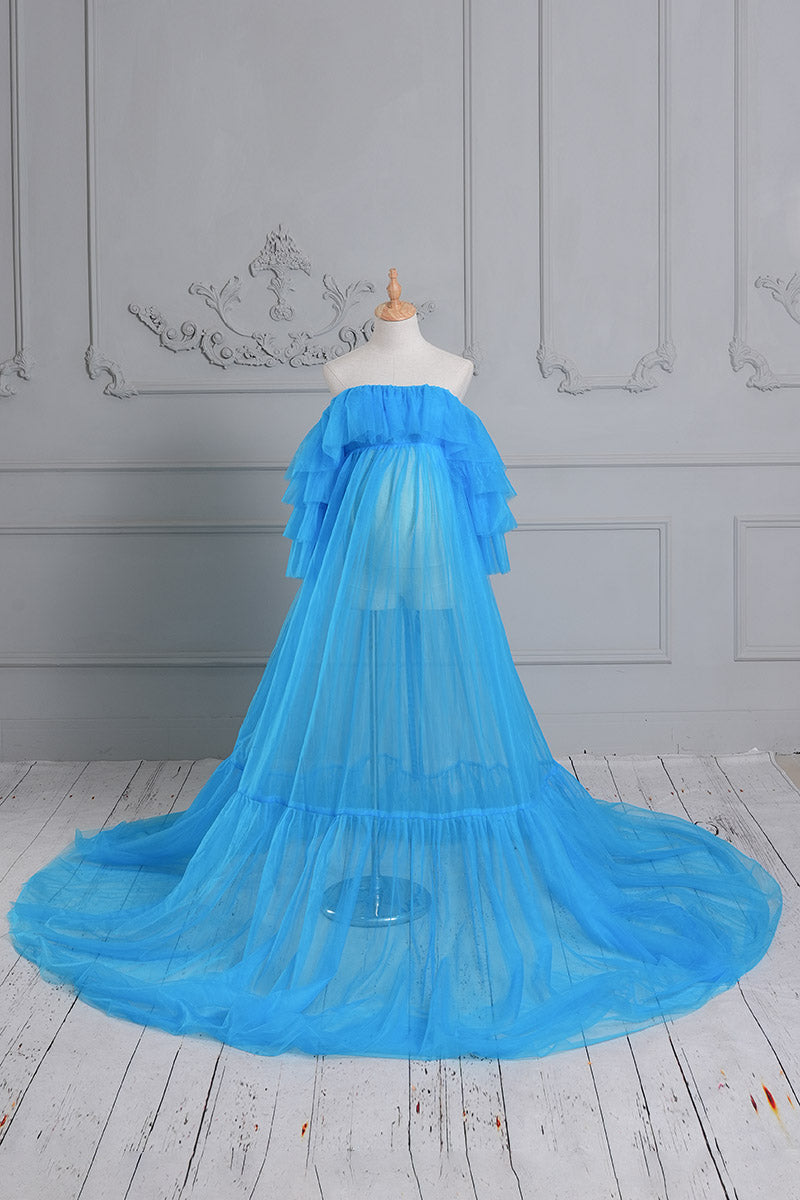 Kate Sans bretelles Manches longues Maille Robe de Grossesse pour Séance Photo - Kate Backdrop FR