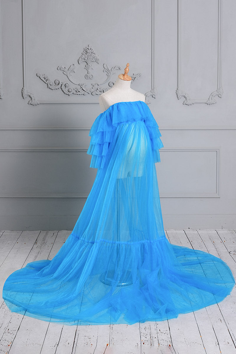 Kate Sans bretelles Manches longues Maille Robe de Grossesse pour Séance Photo - Kate Backdrop FR