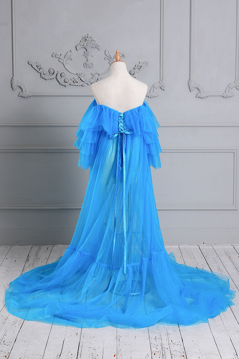 Kate Sans bretelles Manches longues Maille Robe de Grossesse pour Séance Photo - Kate Backdrop FR