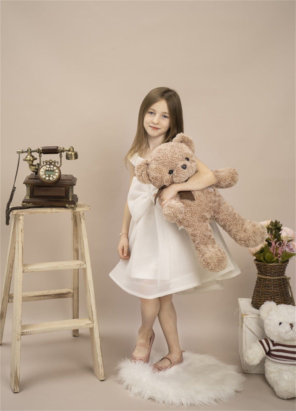 Kate Vanille foncée Couleur unie Photographie Toile de fond en Vinyle - Kate Backdrop FR