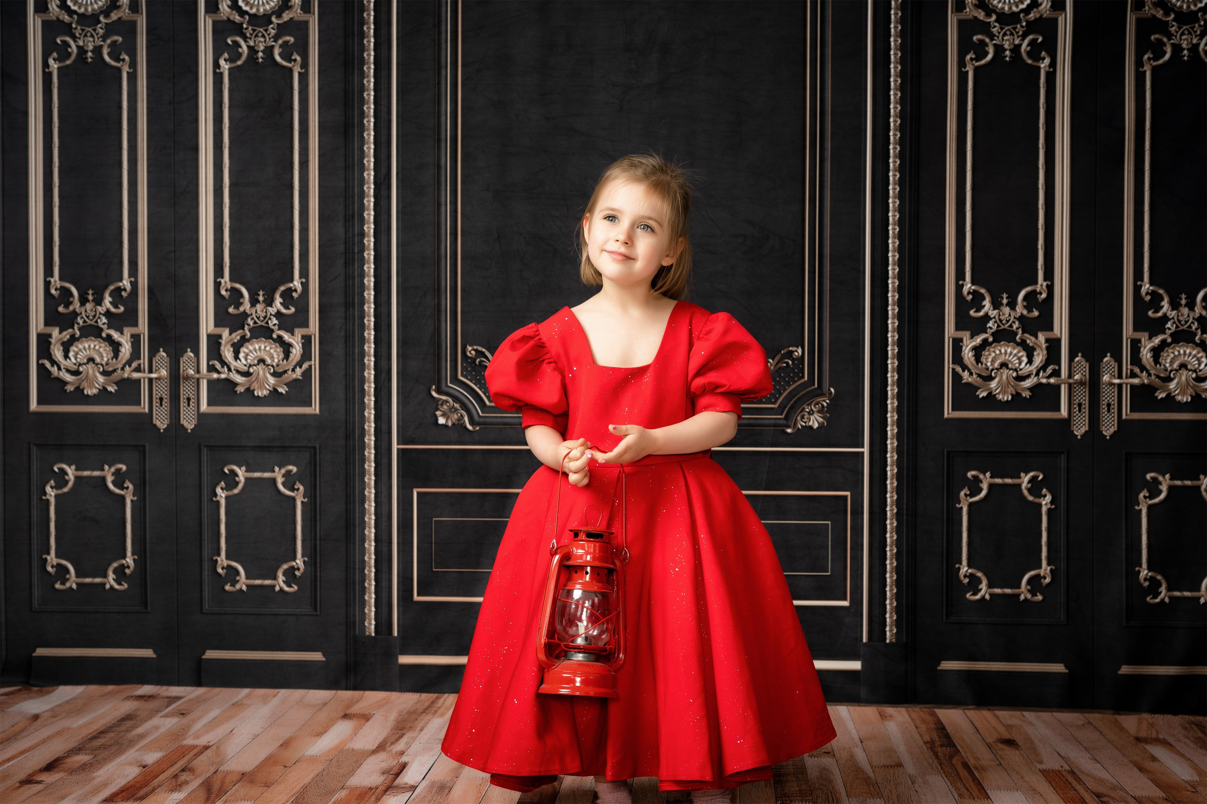 Kate Murale Rétro Or Noir Mariage Toile de fond pour la photographie - Kate Backdrop FR