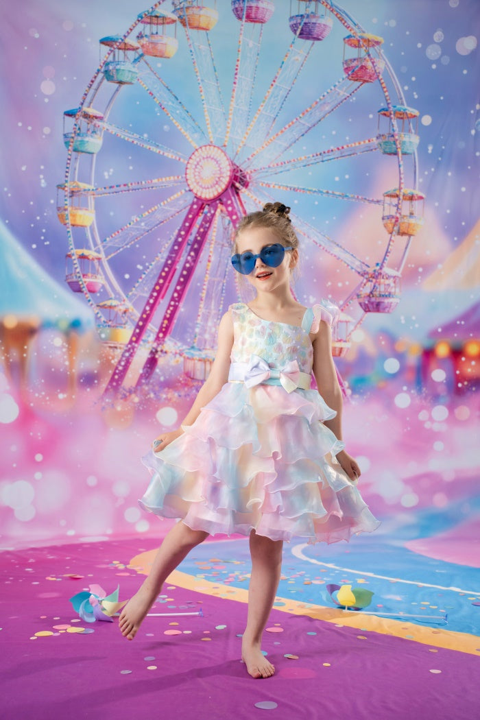 Kate Grande Roue Parc d'attractions Rose Bokeh Toile de fond conçue par Emetselch - Kate Backdrop FR
