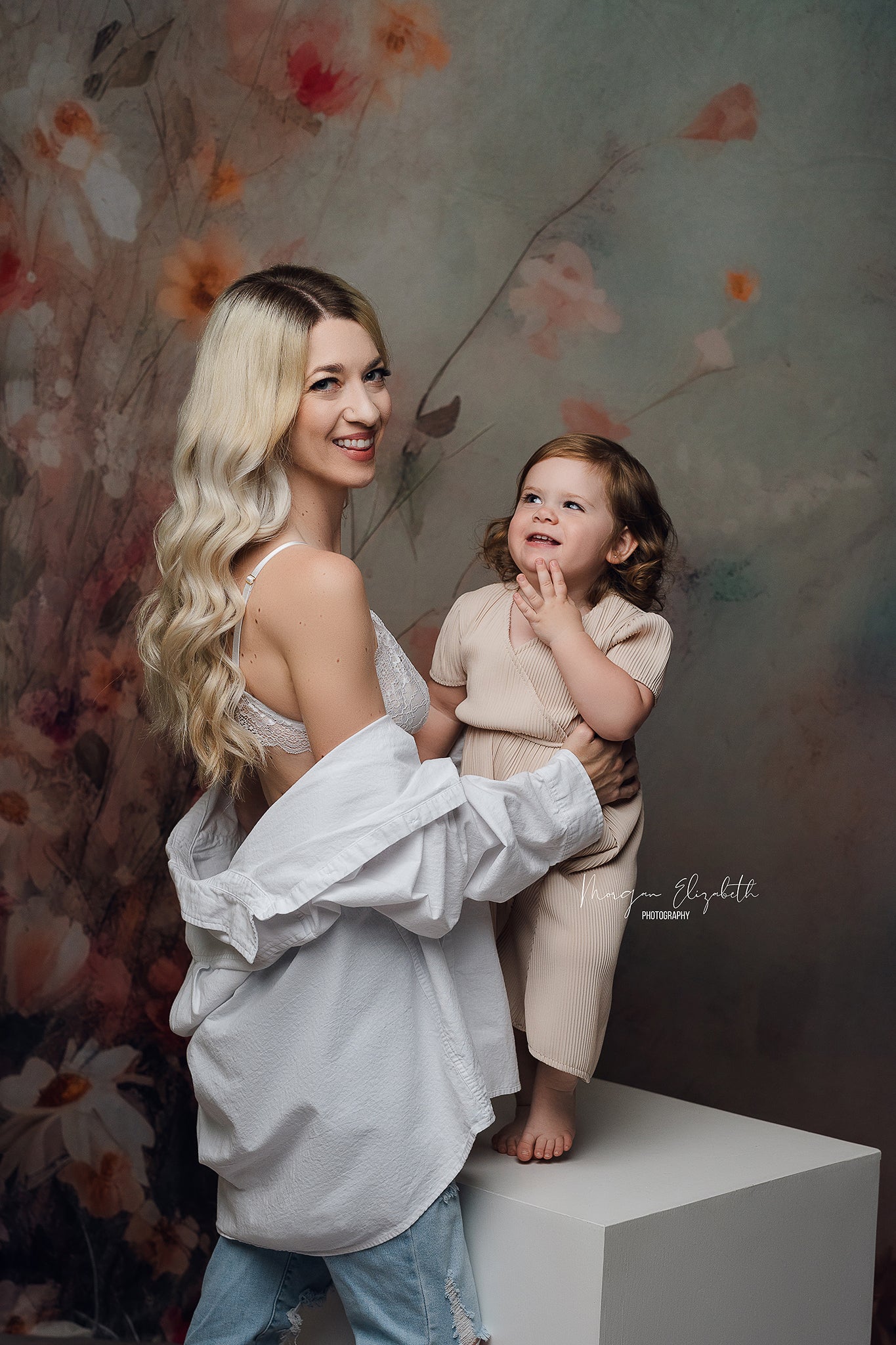 Offres Éclair Kate Fleurs Mystique Beaux-Arts Toile de fond en Laine Conçu par Patty Robert - Kate Backdrop FR