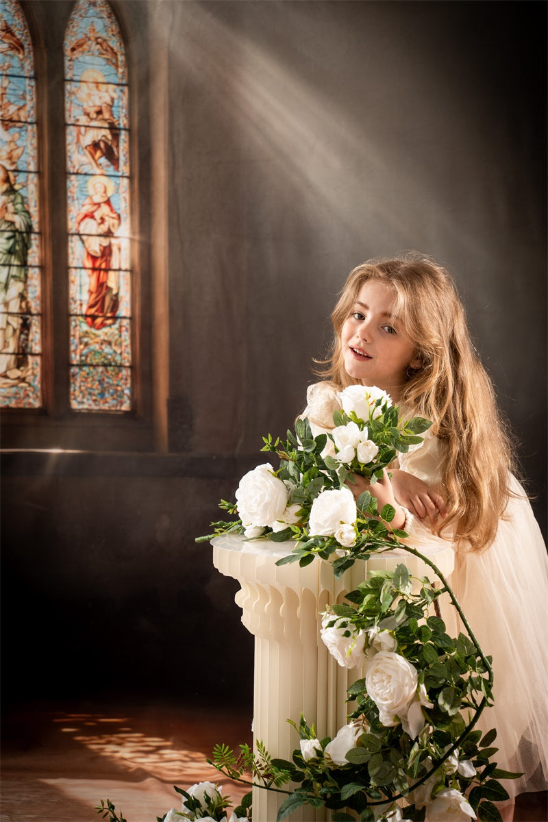 Kate Église Fenêtre Lumière Intérieur Toile de fond conçue par Emetselch - Kate Backdrop FR