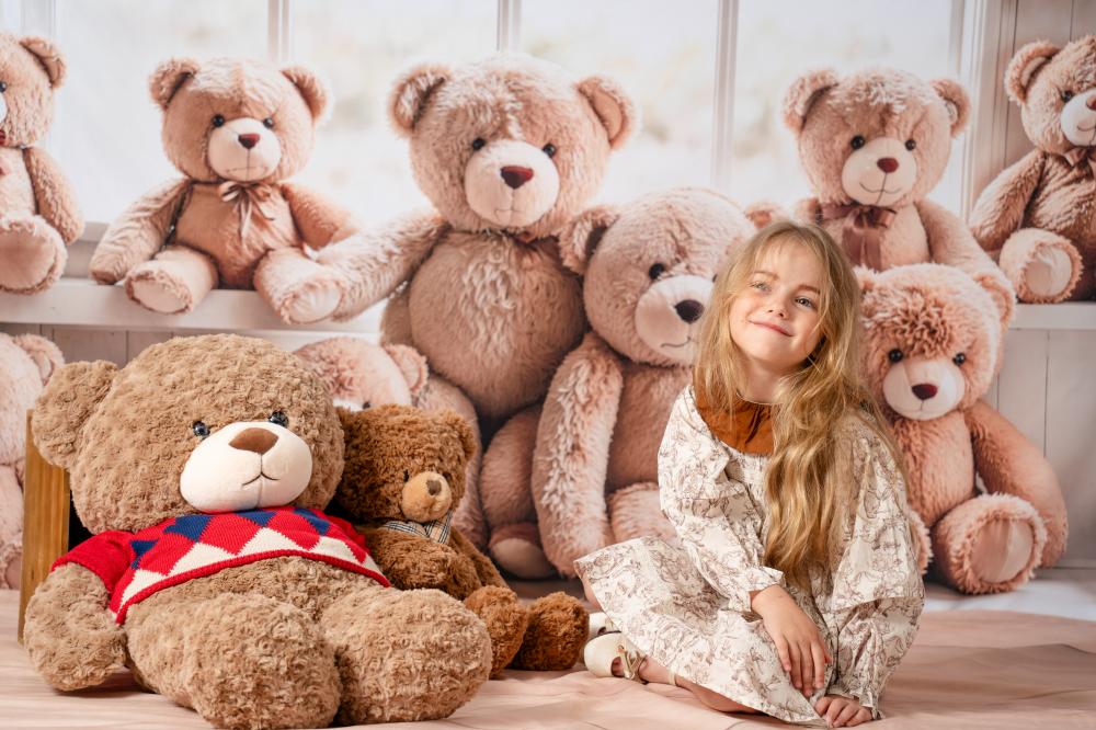 Kate Ours en peluche Fenêtre Anniversaire Toile de fond conçue par Emetselch - Kate Backdrop FR