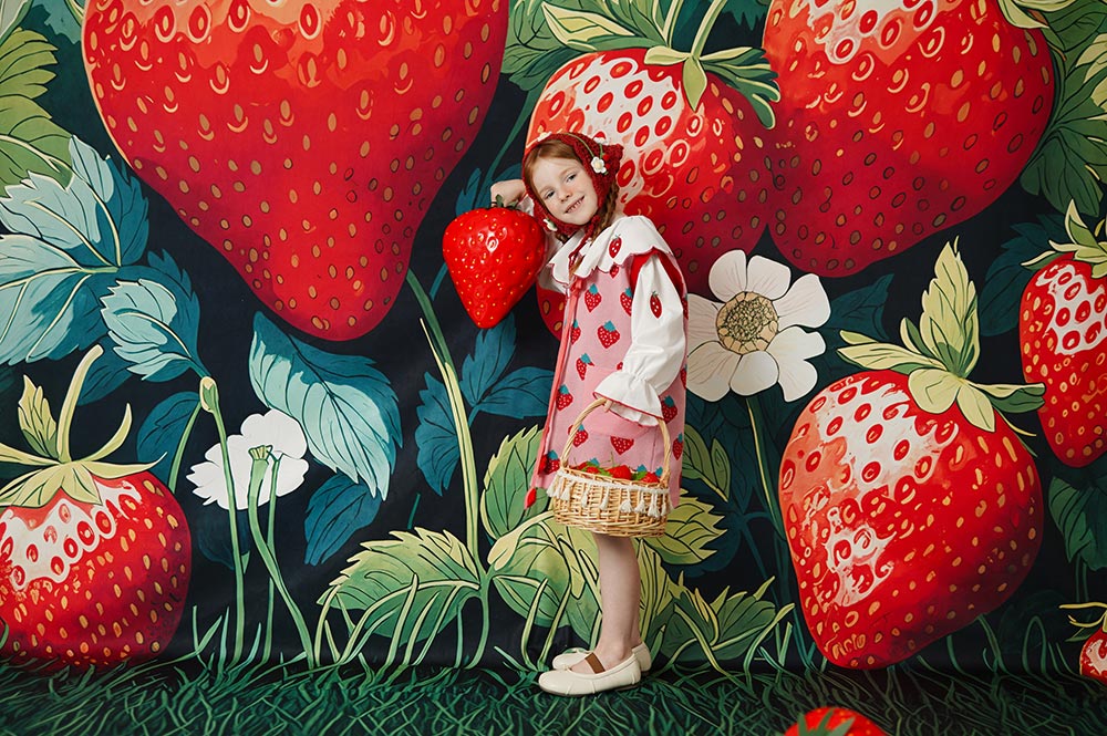 Kate Été Fraise Rouge Kit Photo - Kate Backdrop FR