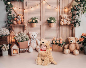 Kate Anniversaire Ours en peluche Porte Lumières Toile de fond conçue par Emetselch