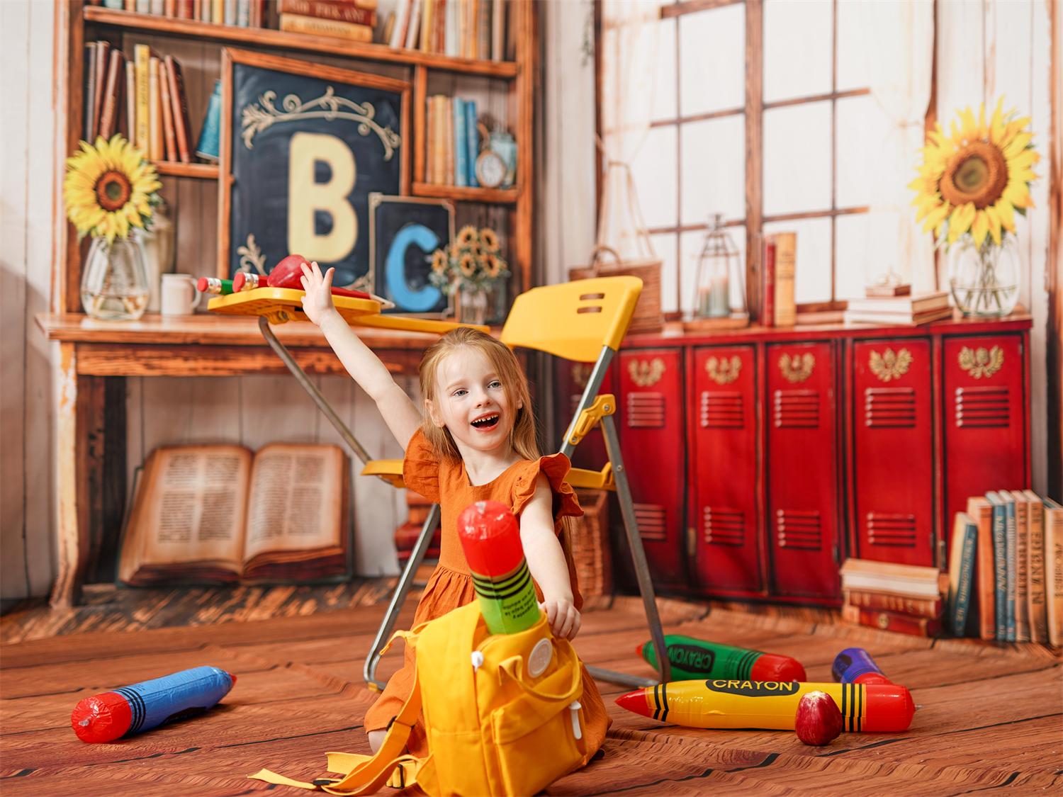 Kate Scolaire Salle de Classe Crayon Ensemble Kit Photo - Kate Backdrop FR