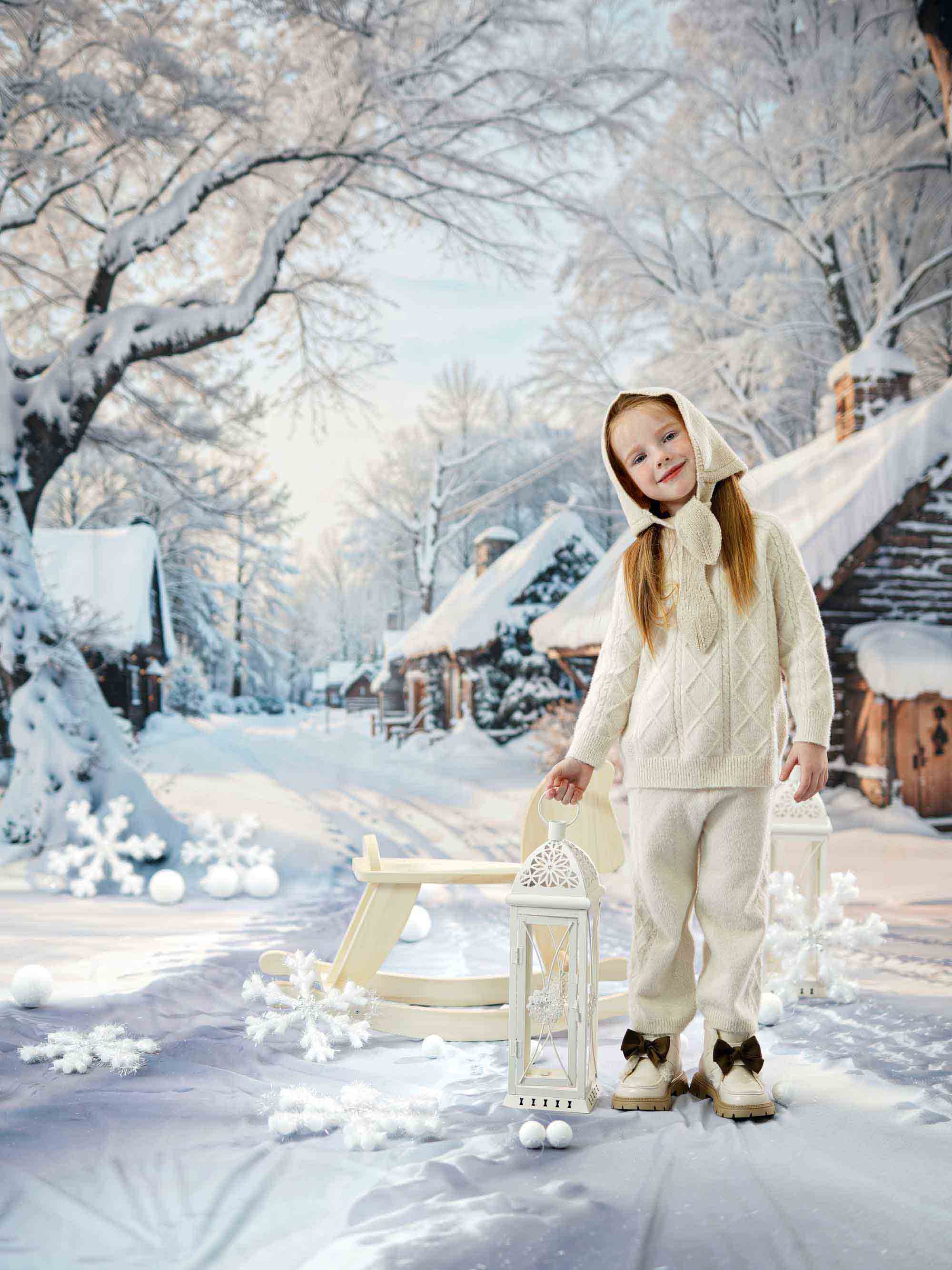 Kate 45cm Lanterne Blanche Kit Accessoires - Kate Backdrop FR