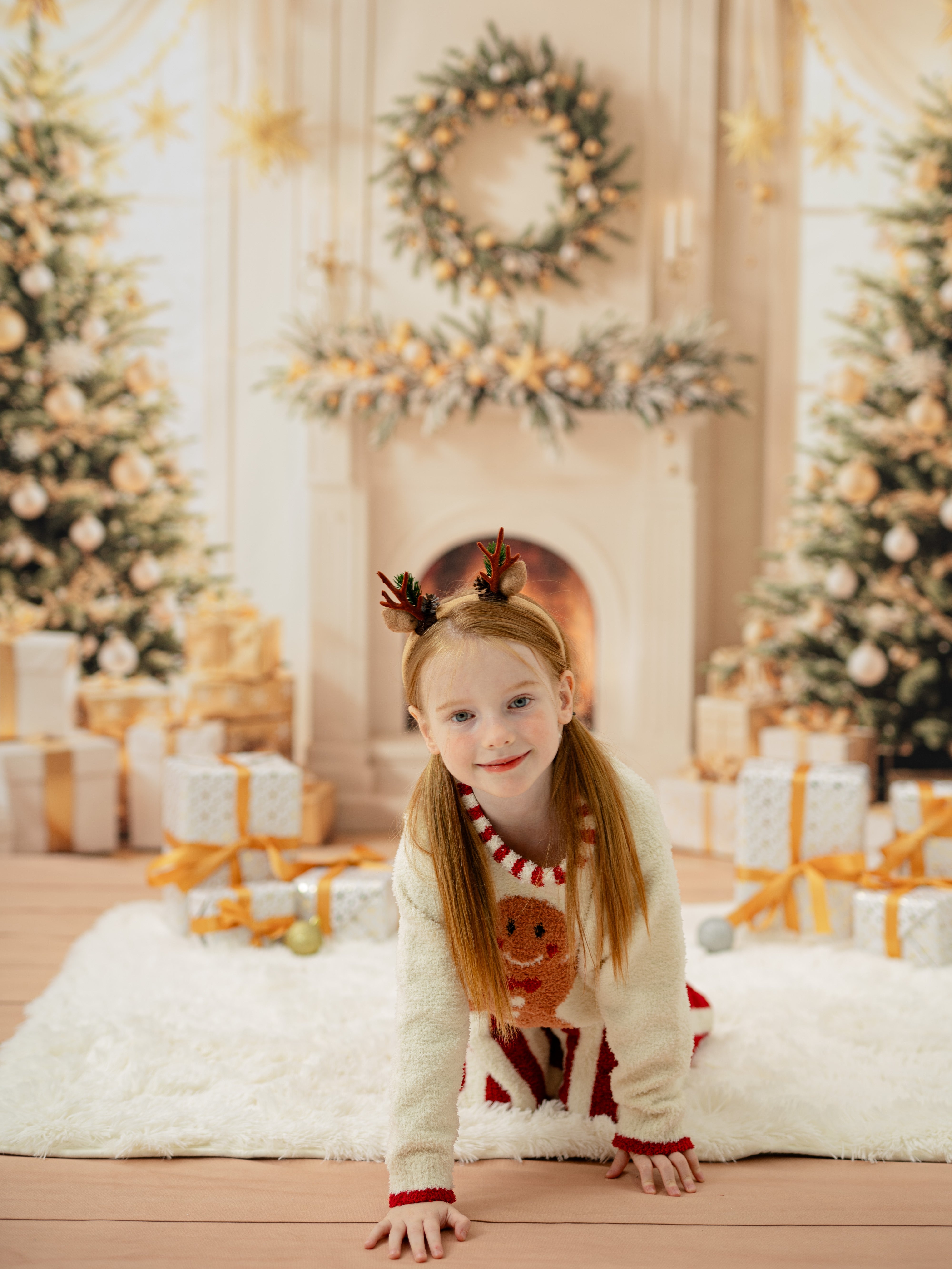 Kate Hiver Sapin de Noël Cadeaux Cheminée Kit Photo - Kate Backdrop FR