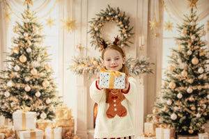 Kate Sapin de Noël Cheminée Doré Cadeaux Toile de fond conçue par Emetselch