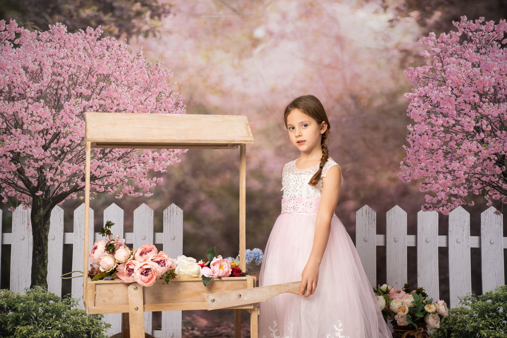 Kate Printemps Jardin Fleurs de cerisier Toile de fond pour la photographie - Kate Backdrop FR
