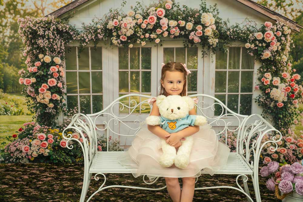Kate Printemps/Été Maille Rose Robe à lacets Enfant Pour la Photographie - Kate Backdrop FR