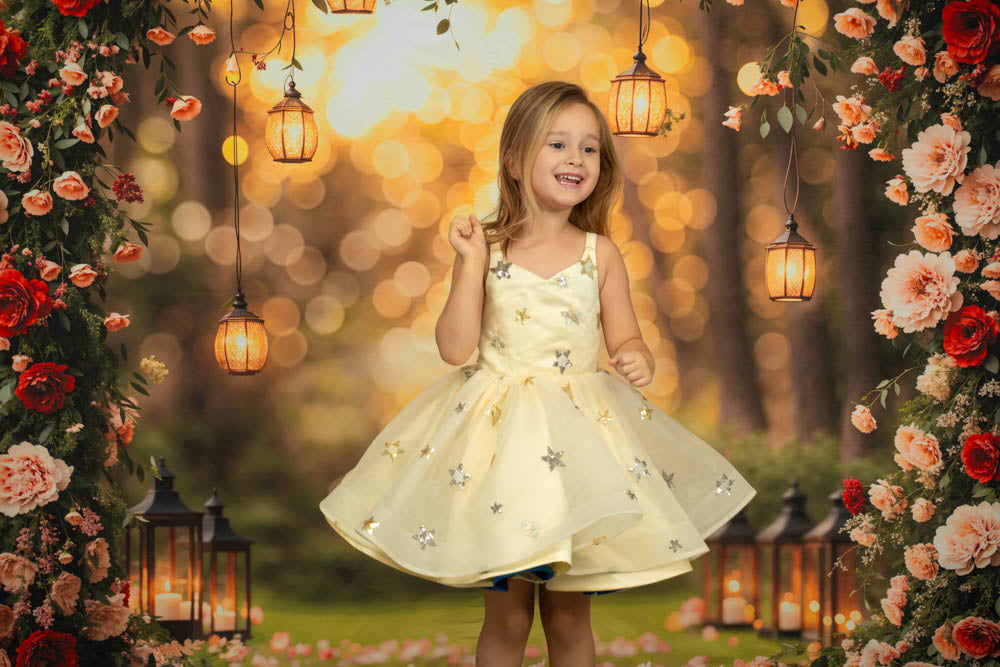 Kate Printemps/Été Étoiles Mesh Bretelles Spaghetti Robe Enfant Pour la Photographie - Kate Backdrop FR