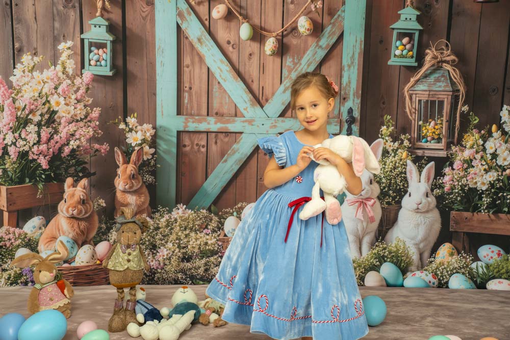 Kate Pâques Lapin Mur en bois Porte Floral Toile de fond conçue par Emetselch - Kate Backdrop FR