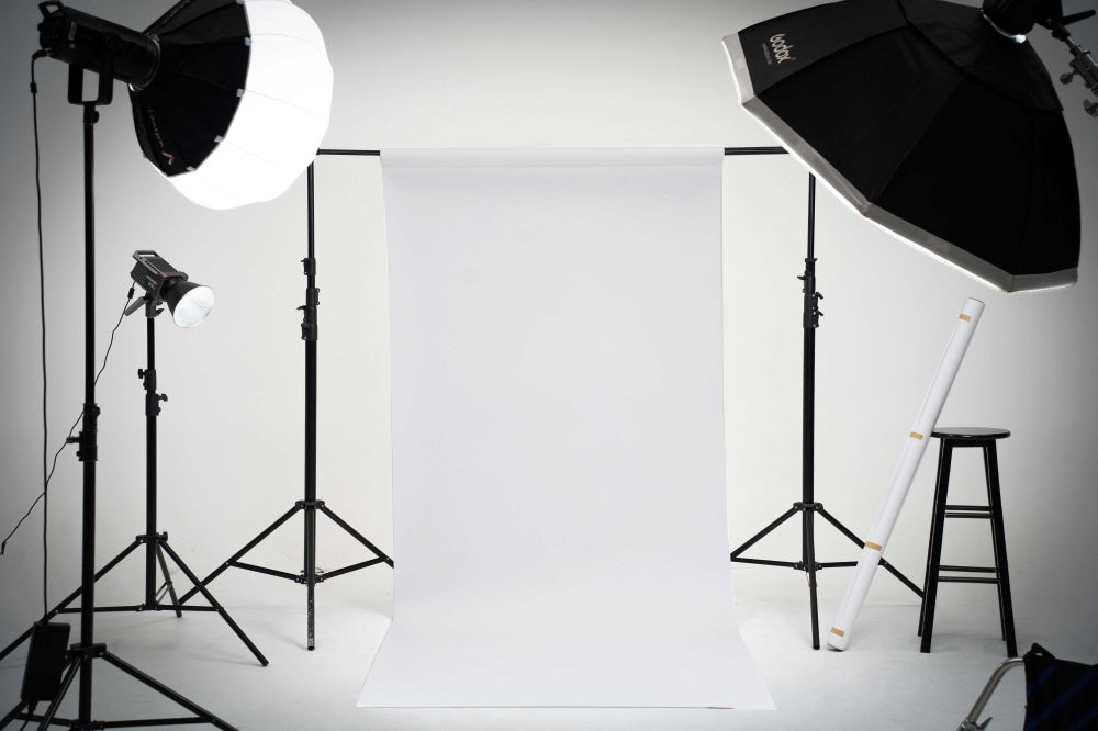 Kate Blanc Fond de Papier Sans Couture pour la photographie - Kate Backdrop FR