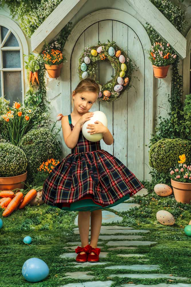 Kate Sweep Mur-à-Sol Pâques Maison Jardin Carottes Toile de fond conçue par Emetselch - Kate Backdrop FR