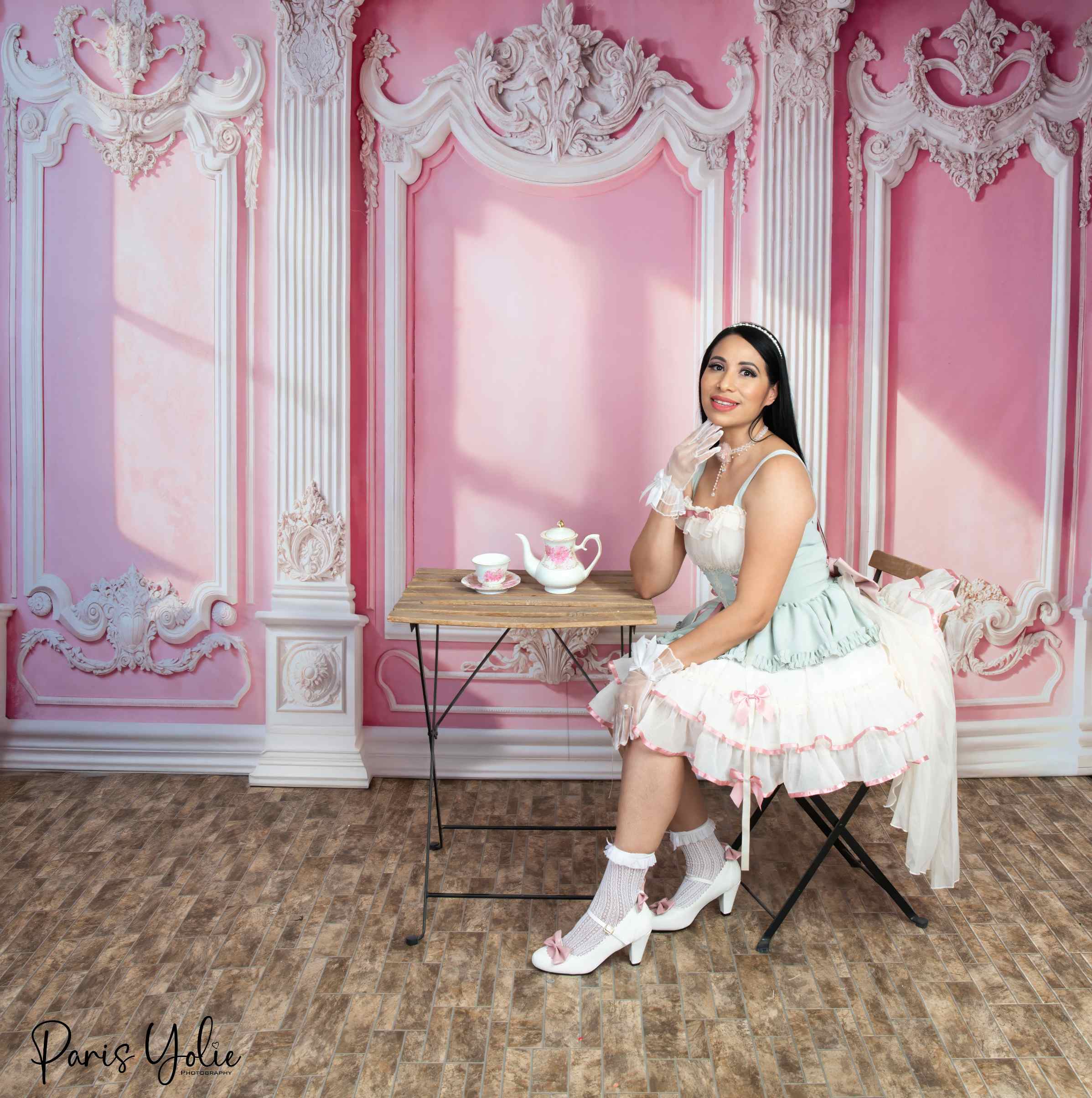 Kate Élégant Rose Mur Vintage Soleil Toile de fond en Laine conçue par Emetselch - Kate Backdrop FR