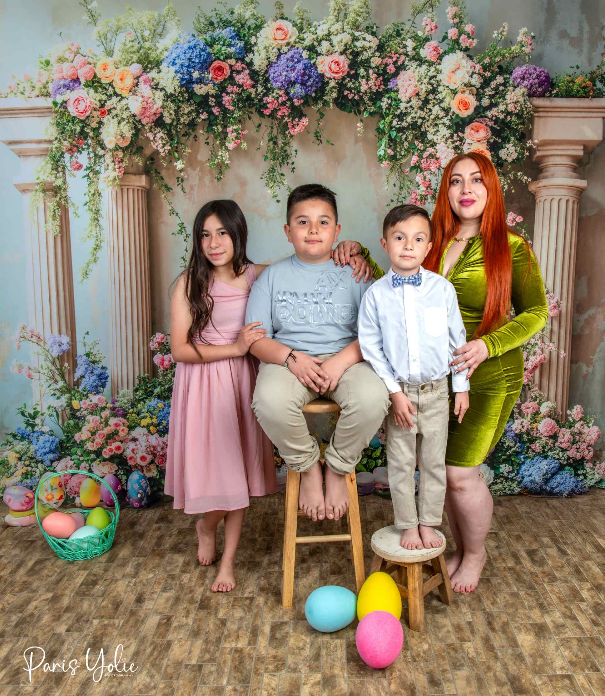 Kate Pâques Coloré Fleur Œufs Rétro Toile de fond conçue par Emetselch - Kate Backdrop FR