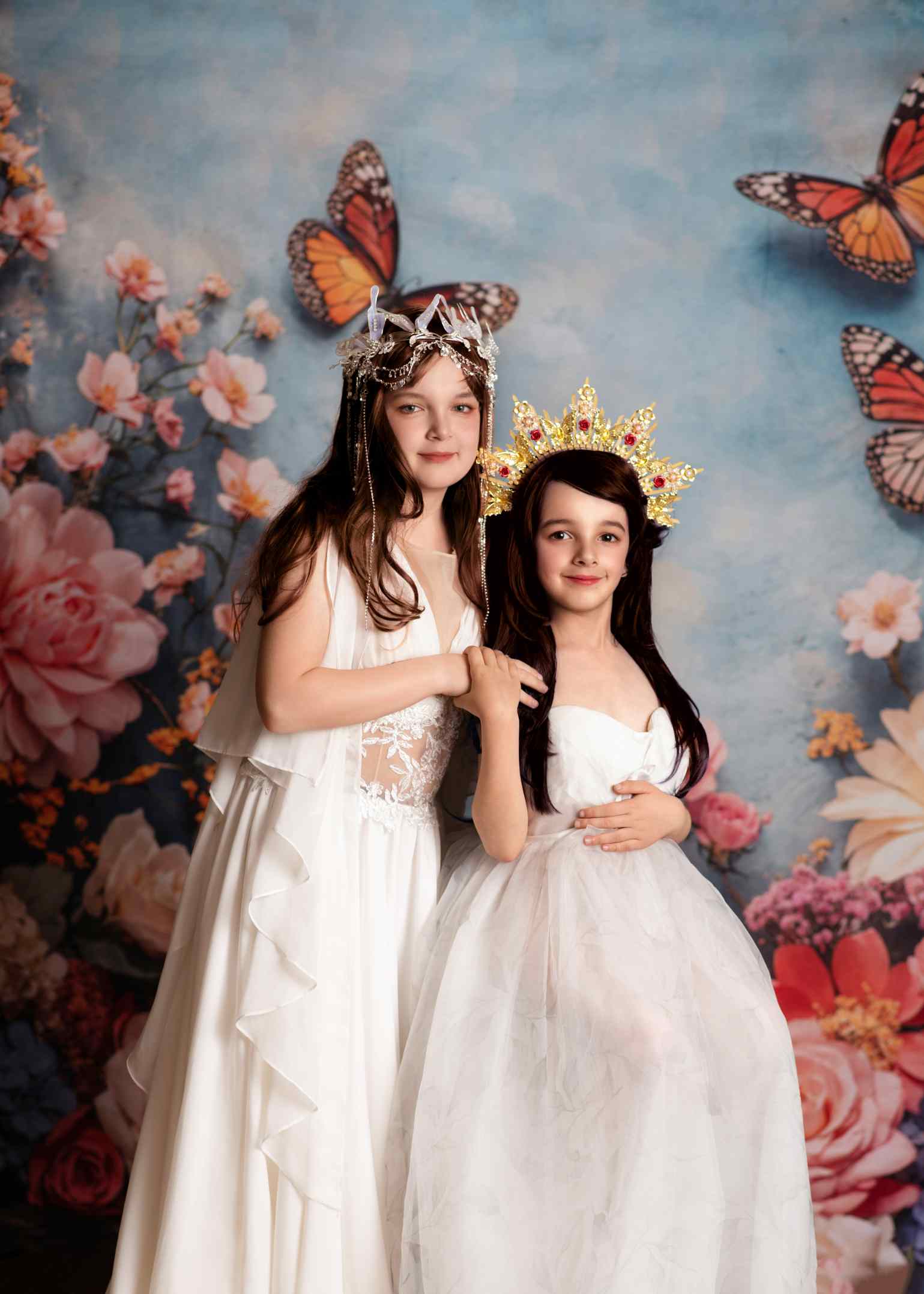 Kate Printemps Fleurs Coloré Papillons Jardin Toile de fond conçue par Emetselch - Kate Backdrop FR
