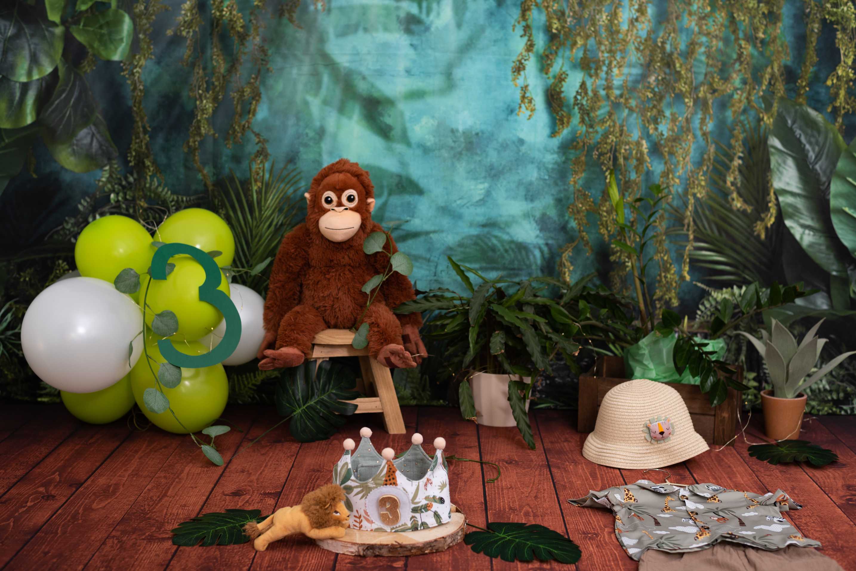 Kate Jungle Été Plante Vert Toile de fond conçue par Mandy Ringe - Kate Backdrop FR