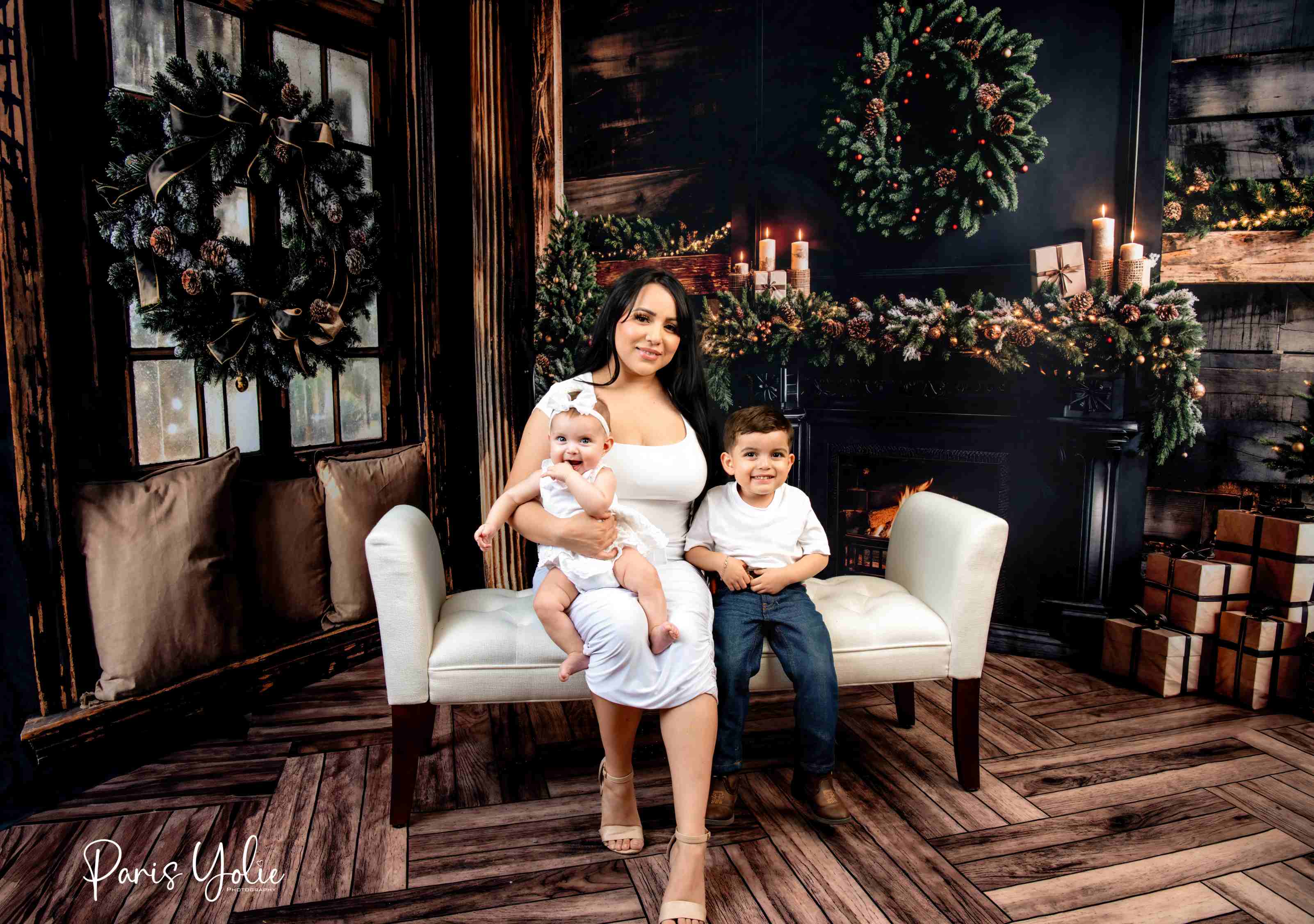 Kate Noël Noir Rétro Cheminée Fenêtre Ensemble de chambre (8pix8pi&10pix8pi&8pix10pi) - Kate Backdrop FR