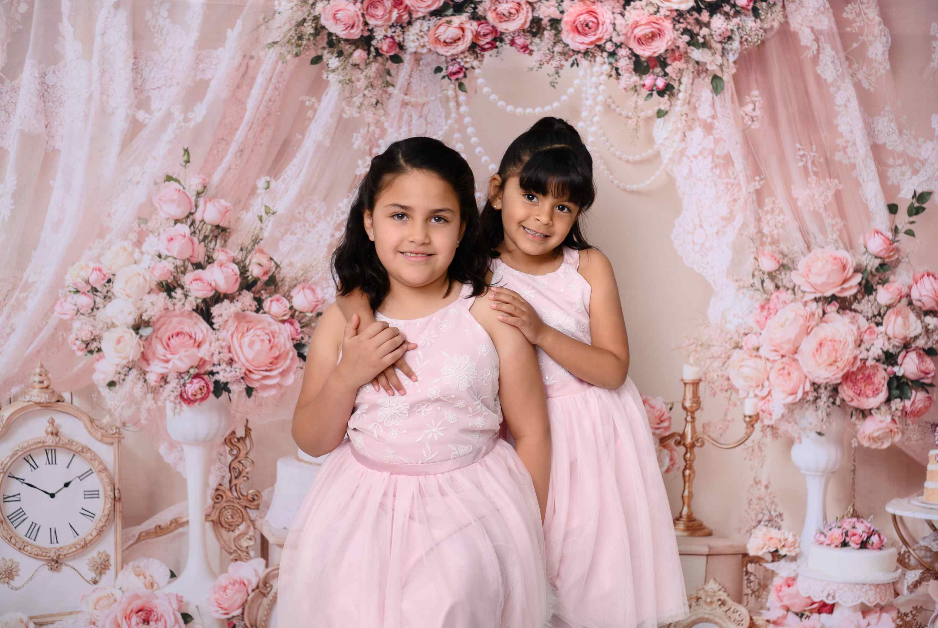 Kate Fleurs Rose Mariage Rideaux Élégant Toile de fond conçue par Emetselch - Kate Backdrop FR