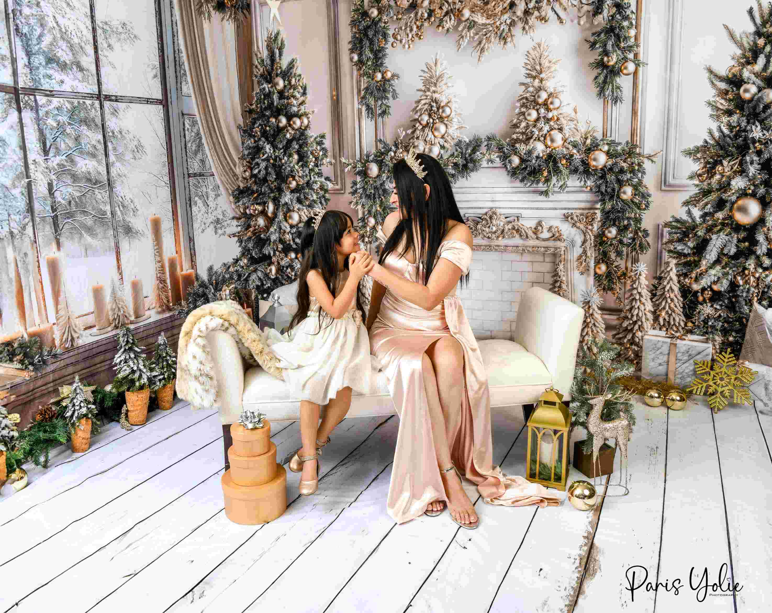 Offres Éclair #2 Kate Noël Blanc Fenêtre Cheminée Cadeaux Ensemble de chambre - Kate Backdrop FR