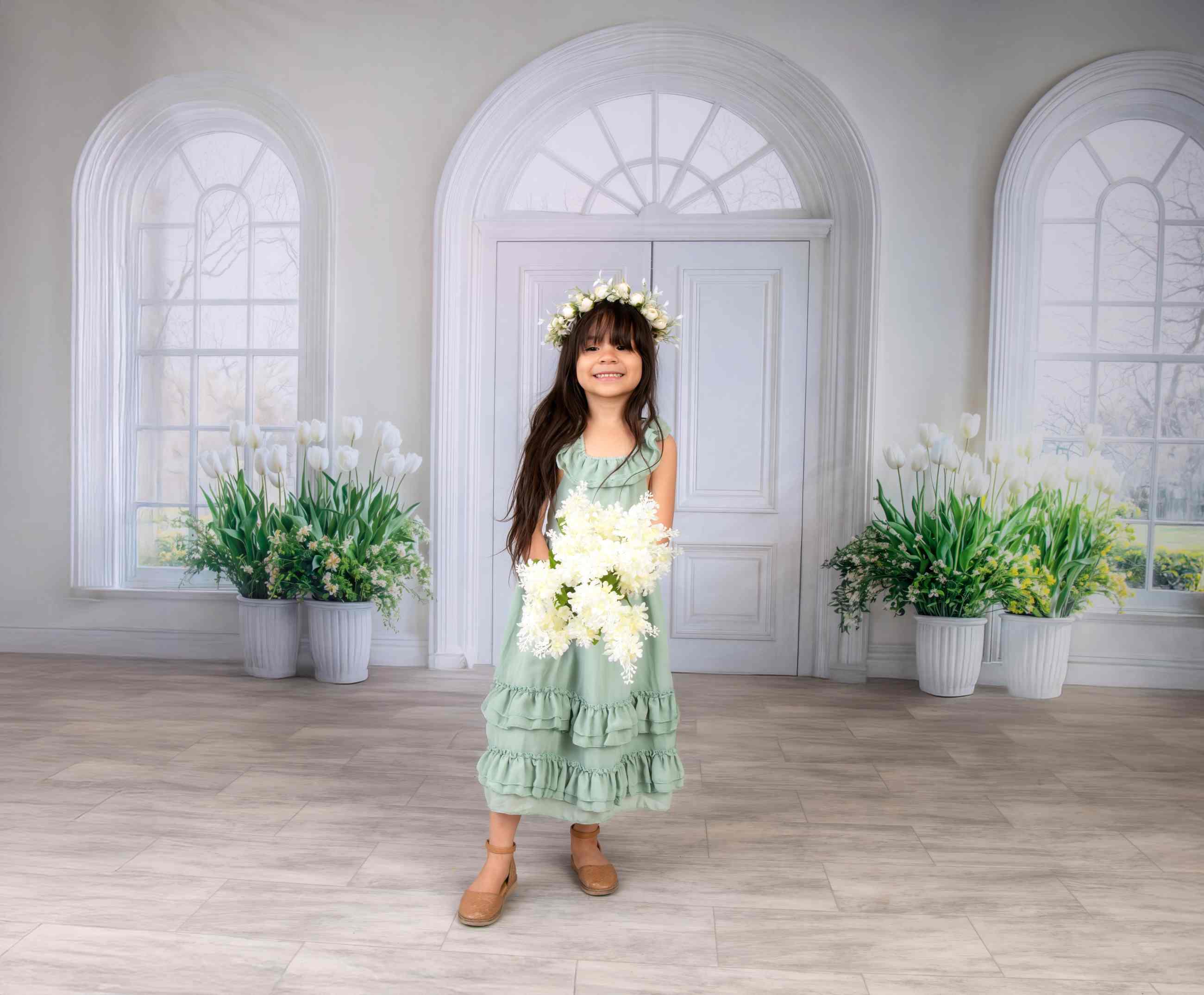 Kate Minimalisme Élégant Blanc Porte Toile de fond conçue par Emetselch - Kate Backdrop FR