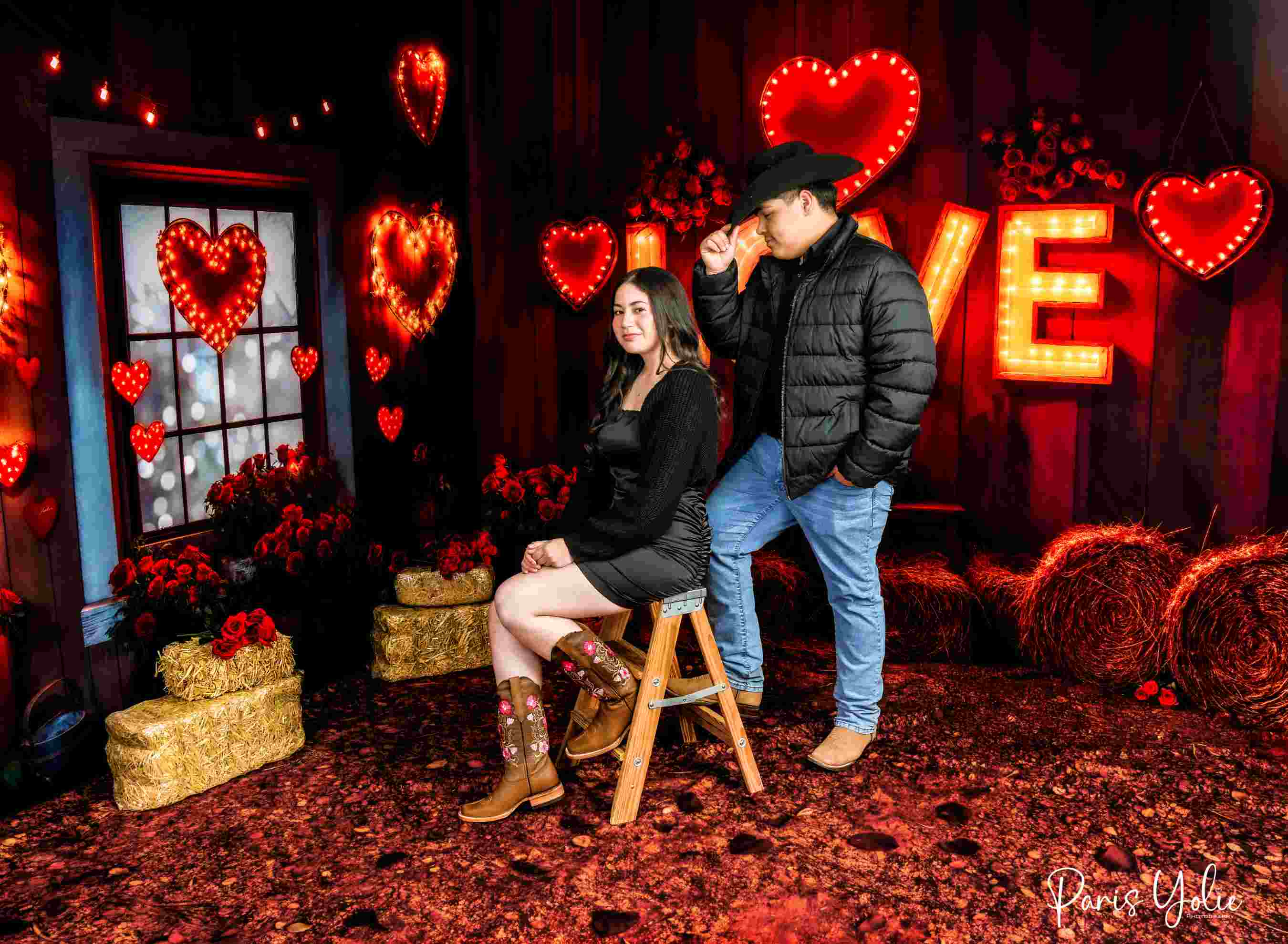 Kate Saint Valentin LOVE Lumières Amour Rustique Ensemble de chambre - Kate Backdrop FR