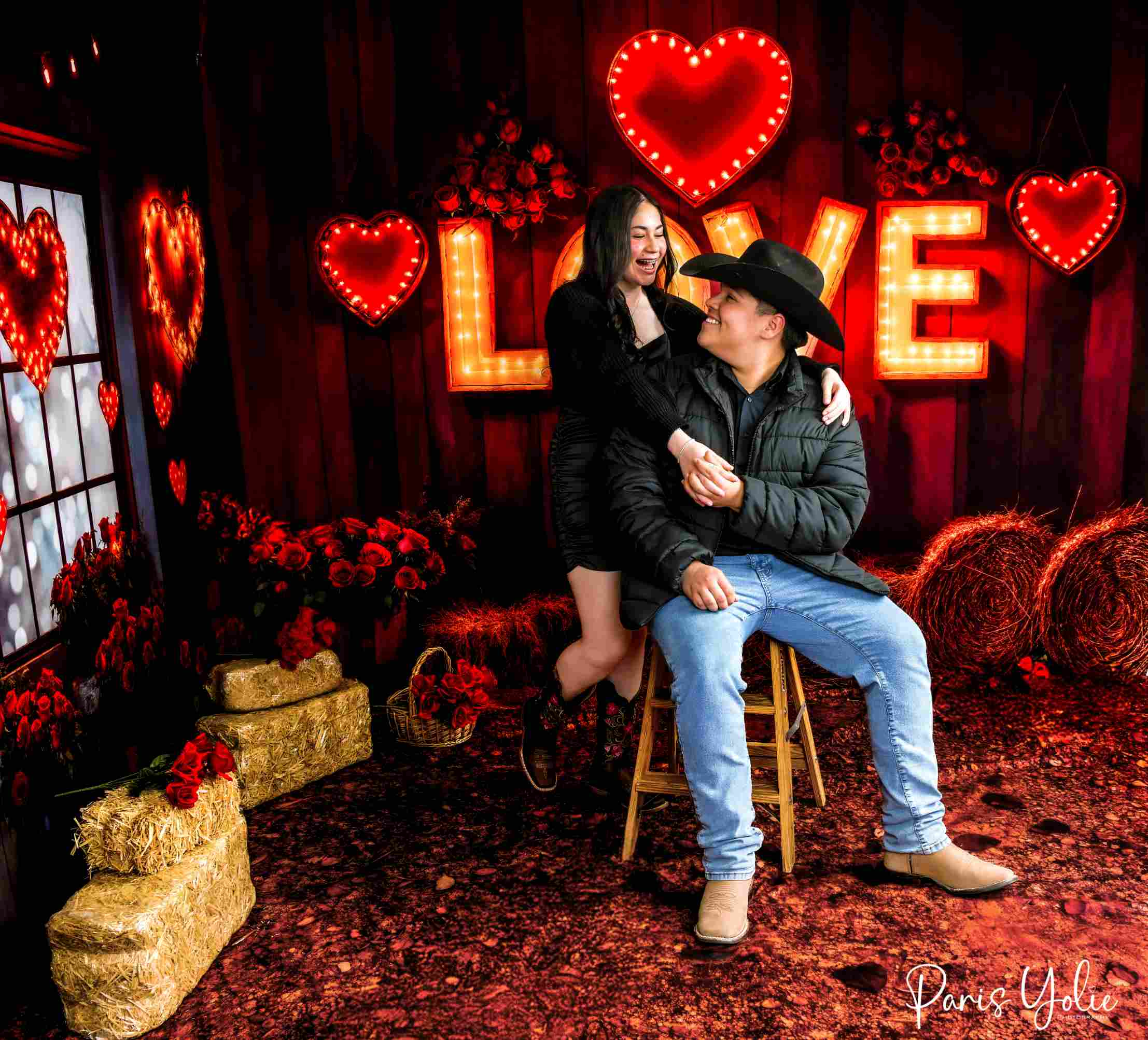 Kate Saint Valentin LOVE Lumières Amour Rustique Ensemble de chambre - Kate Backdrop FR