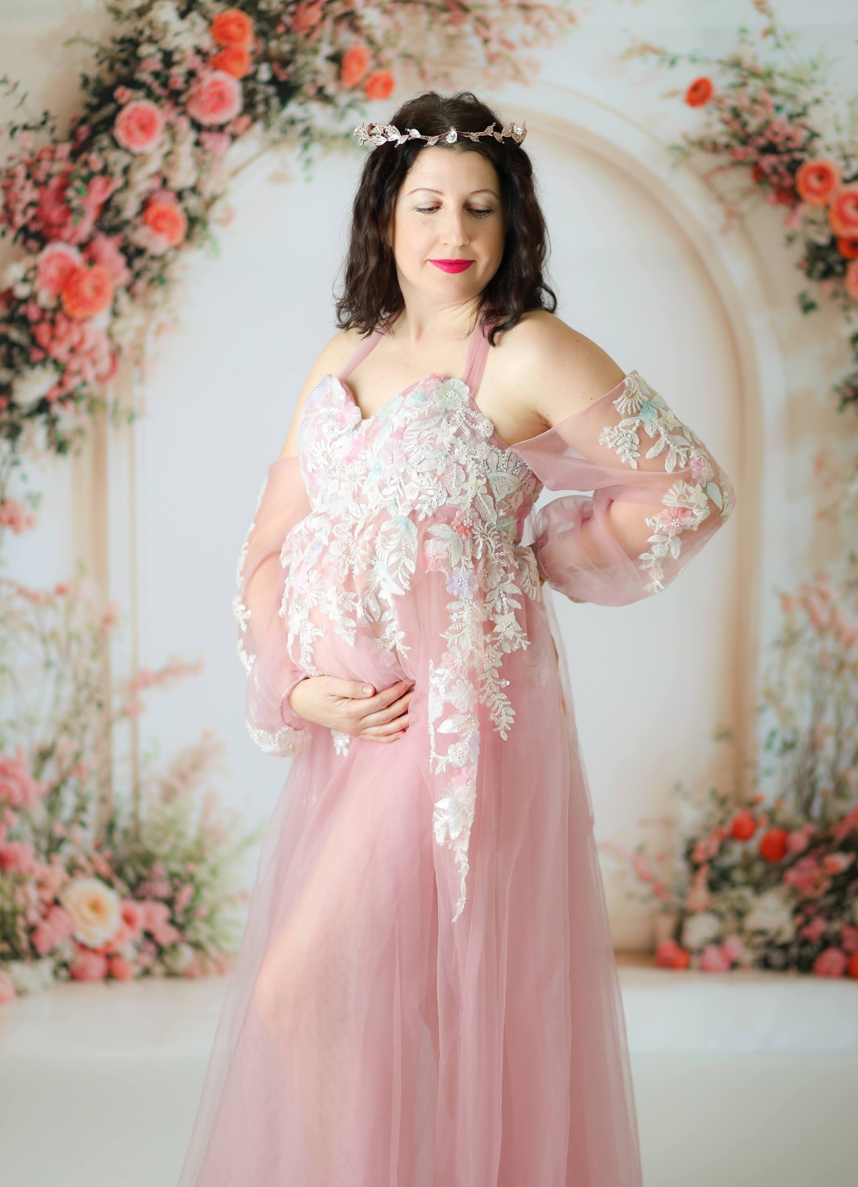 Kate Printemps Fleurs Arche Mariage Toile de fond conçue par Emetselch - Kate Backdrop FR