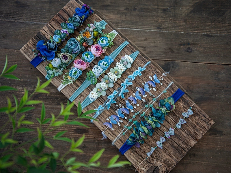 Kate Bandeau Floral Nouveau-né pour la photographie Ensemble E