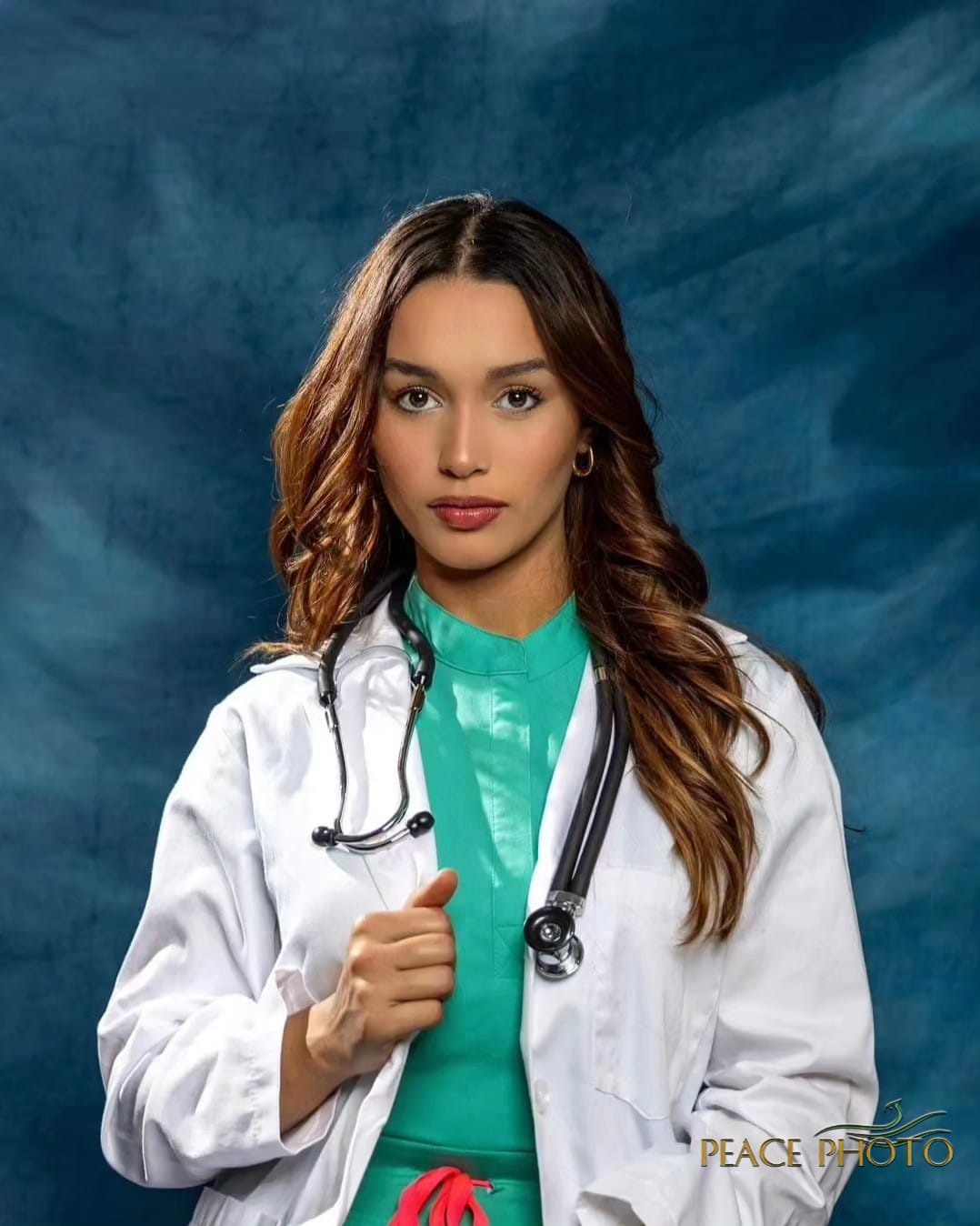 Kate Abstrait Bleu marine Texturé Portrait Toile de fond Conçu par GQ - Kate Backdrop FR