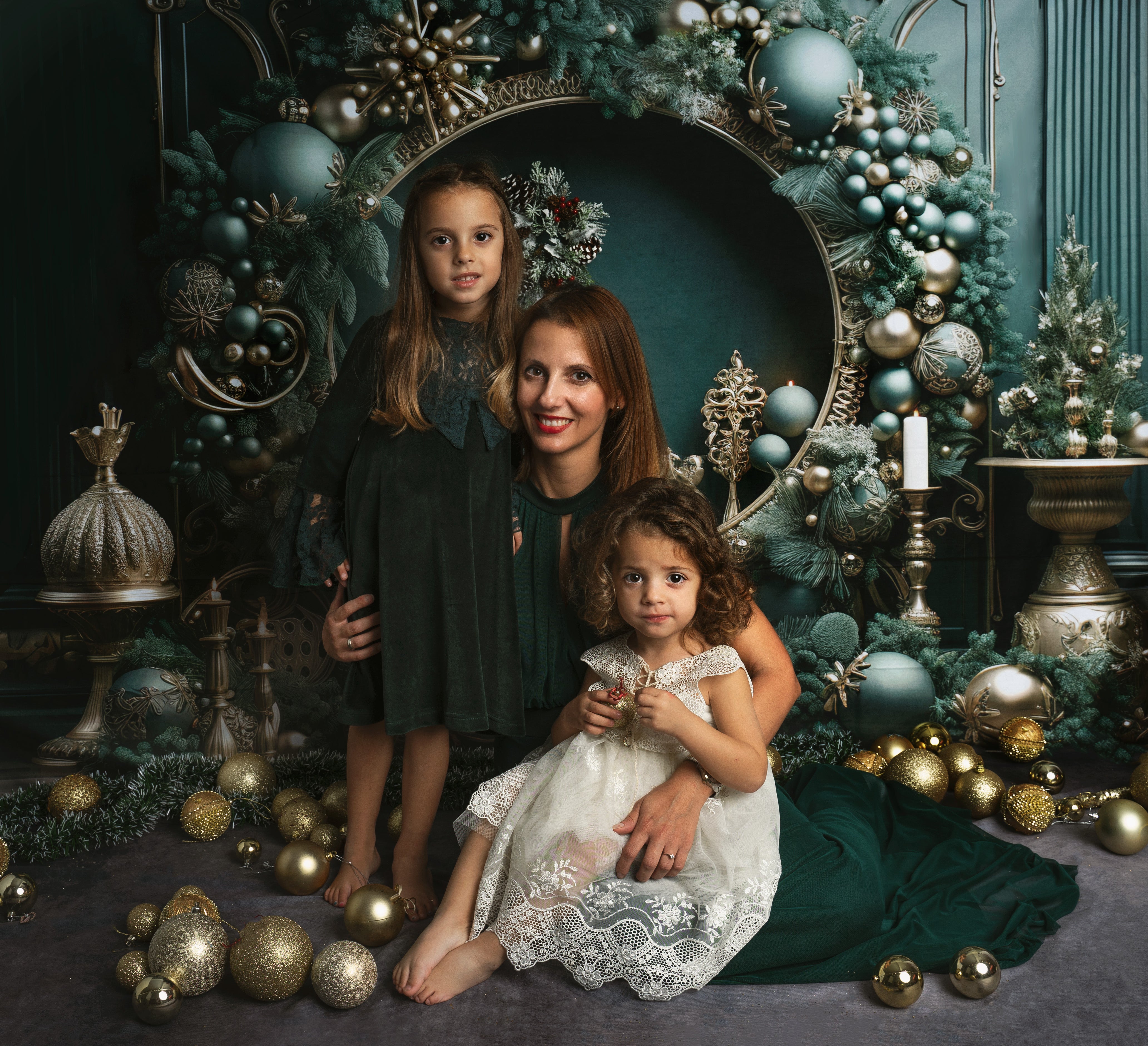 Kate Vintage Vert Mur Cercle Toile de fond conçu par Emetselch - Kate Backdrop FR