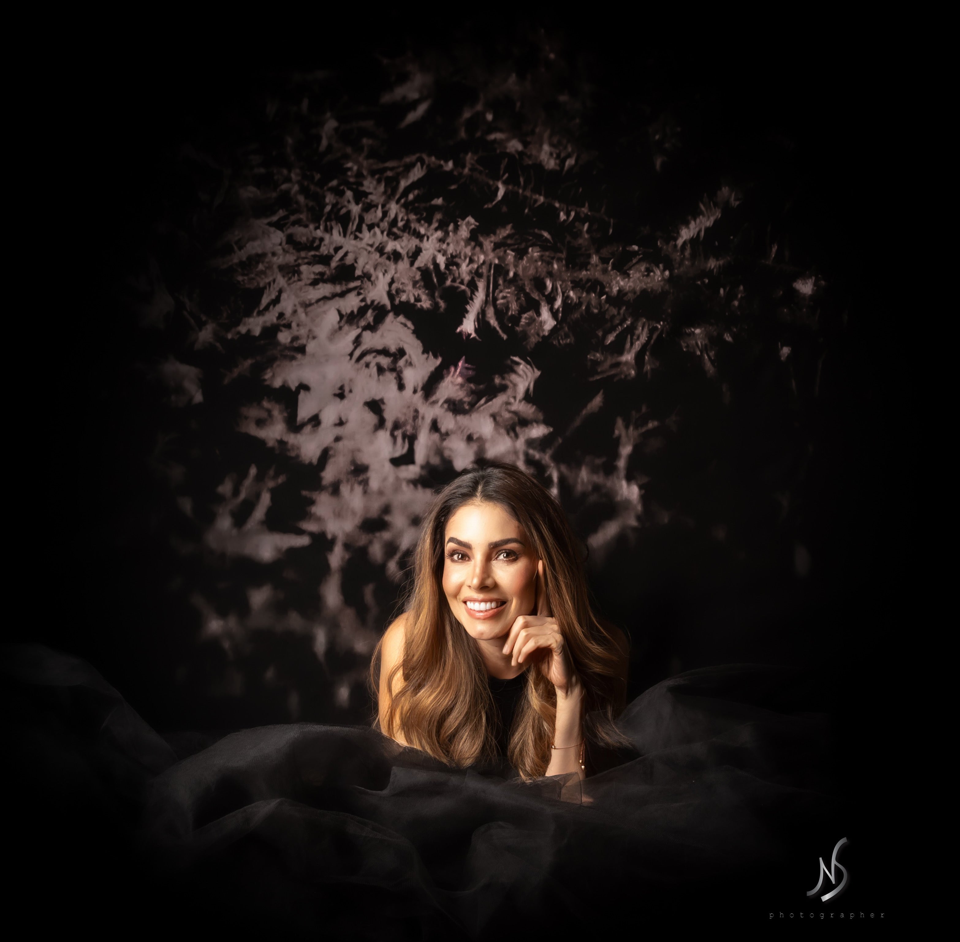 Kate Noir Abstrait Plante Sombre Toile de fond Conçu par Kate Image - Kate Backdrop FR