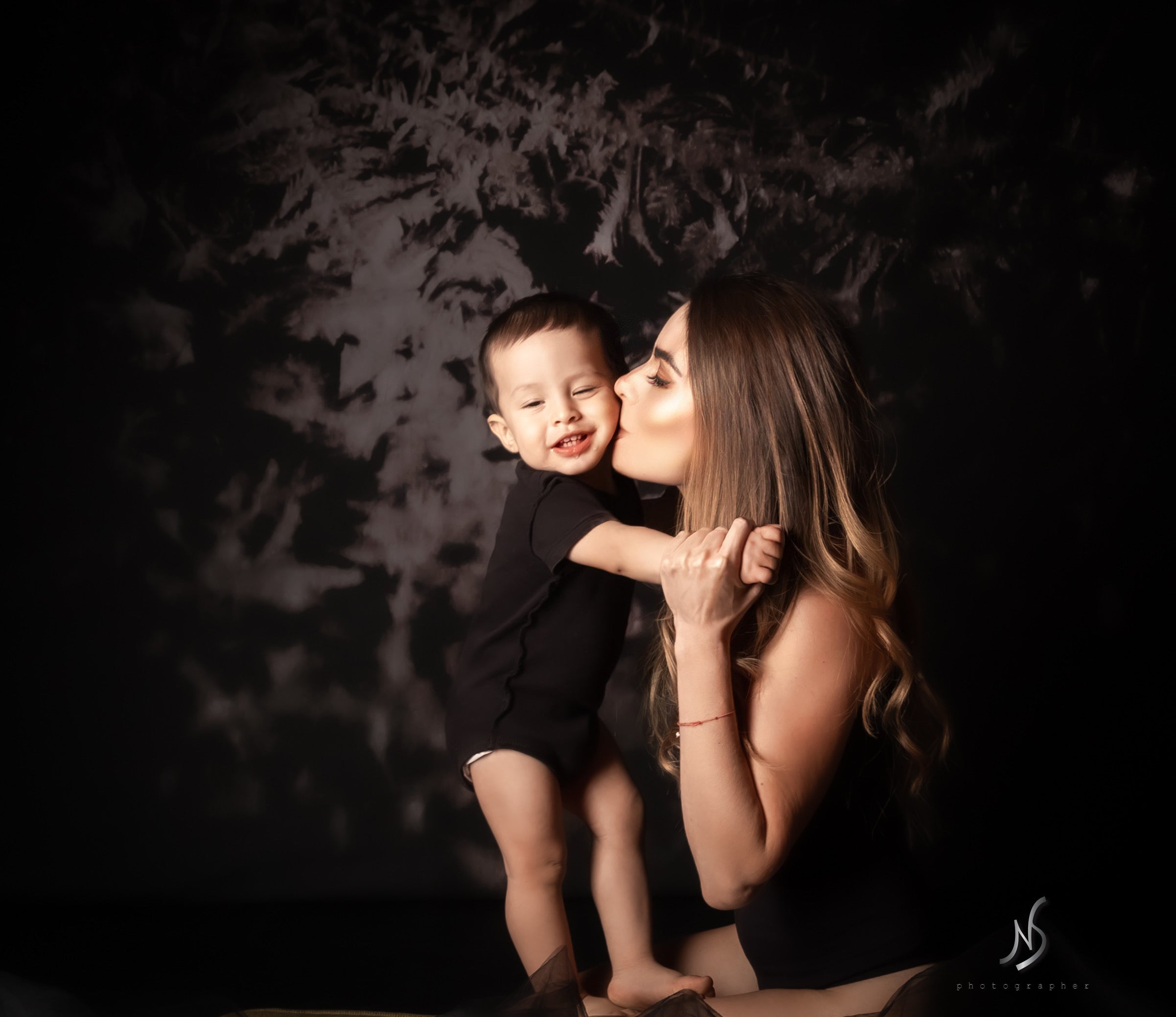 Kate Noir Abstrait Plante Sombre Toile de fond Conçu par Kate Image - Kate Backdrop FR