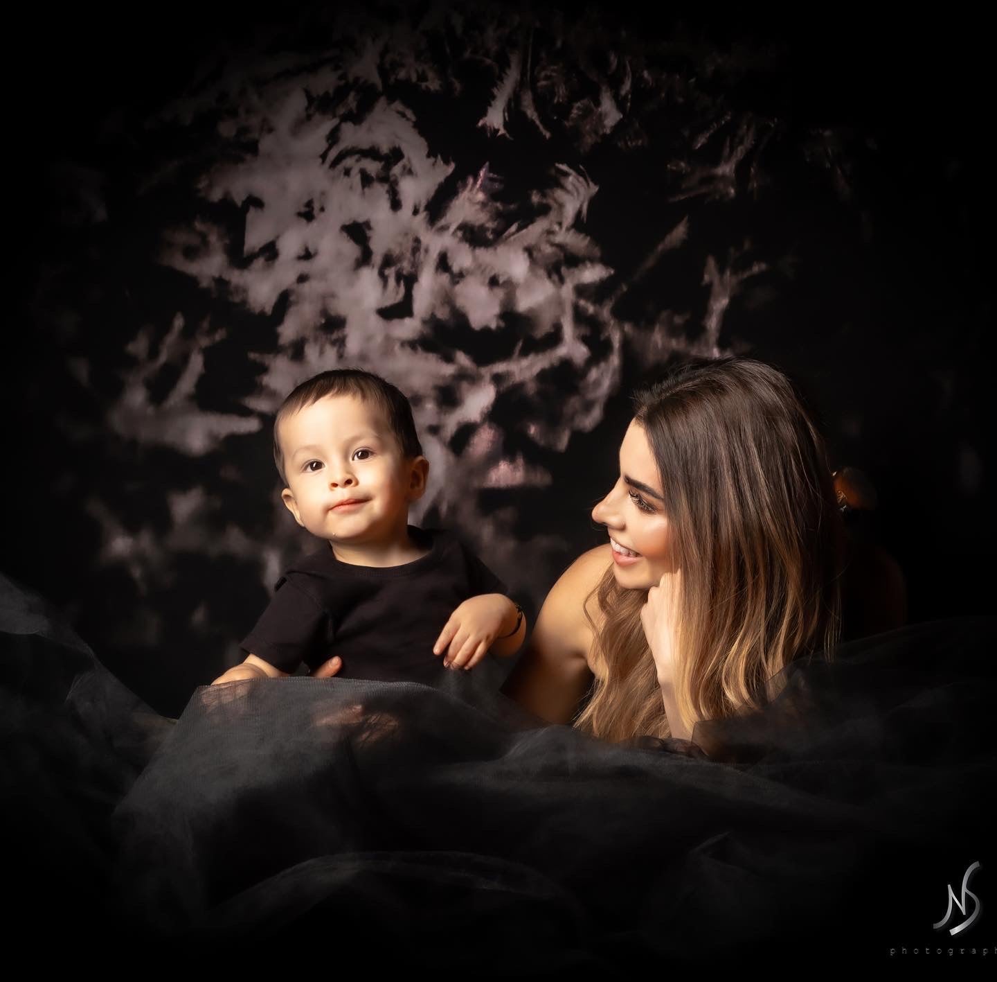 Kate Noir Abstrait Plante Sombre Toile de fond Conçu par Kate Image - Kate Backdrop FR